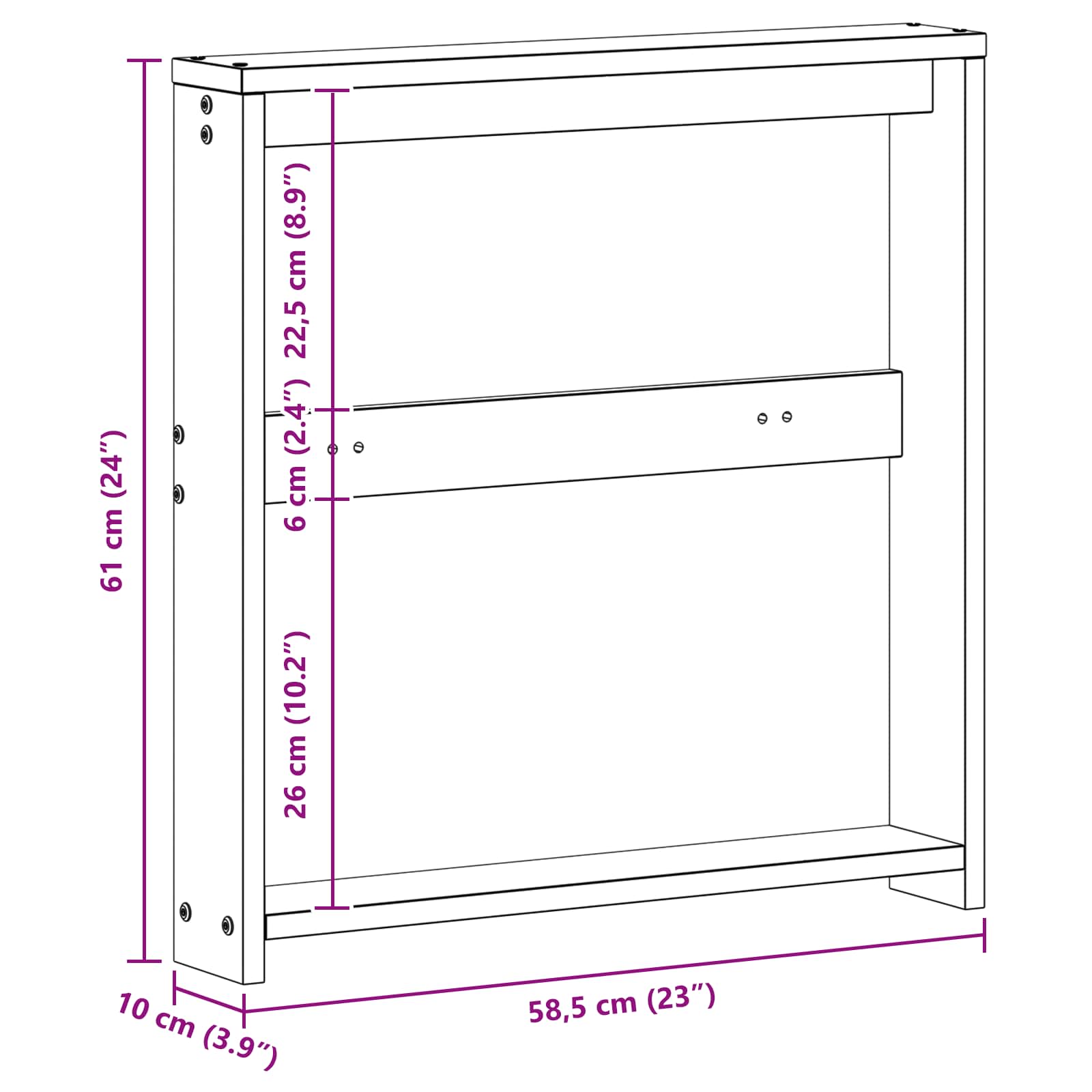 Armleuningen Module 2 pcs Wit 58,5 x 10 x 61 cm is nu te koop bij PeponiXL, paradijselijk wonen!