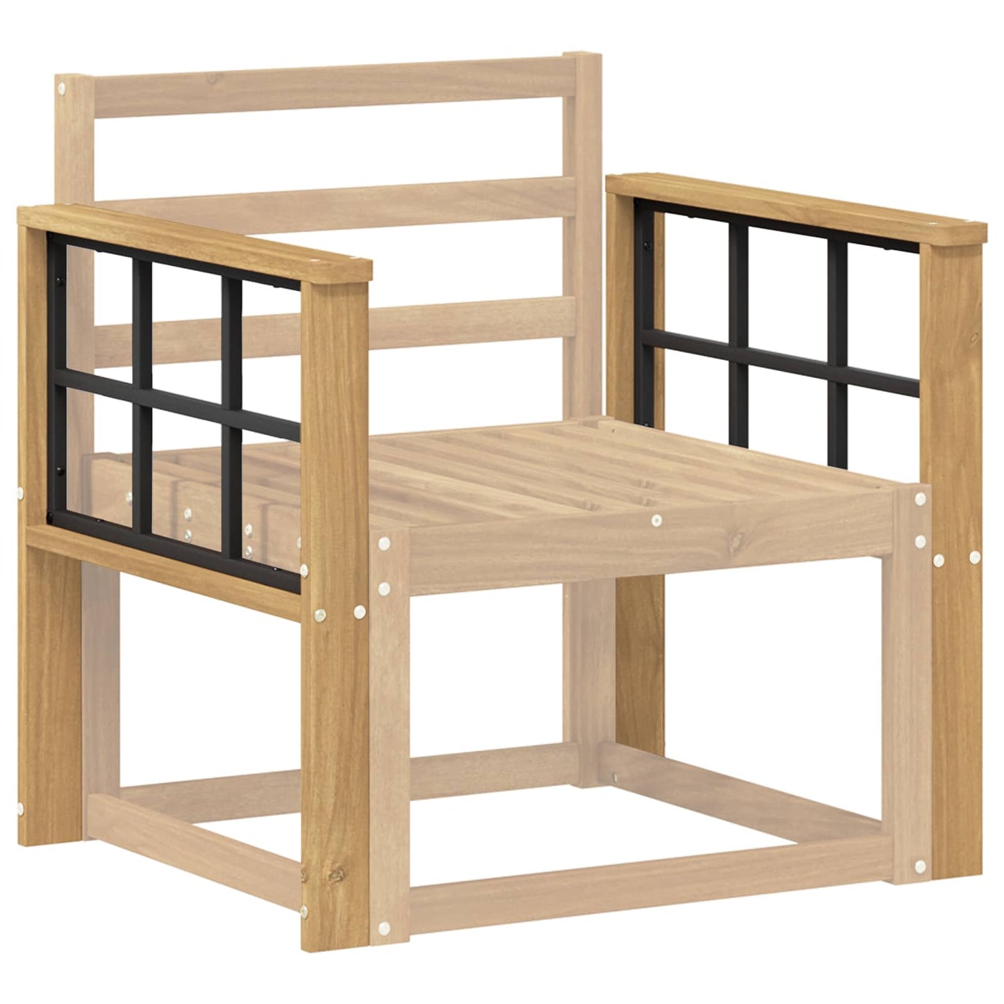 Armleuningen Module 2 pcs Wit 60 x 6 x 61 cm Massief Acaciahout is nu te koop bij PeponiXL, paradijselijk wonen!