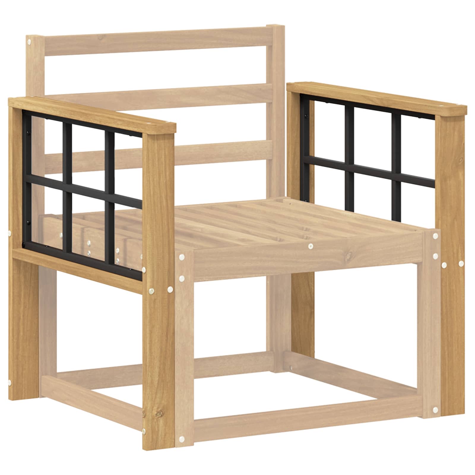 Armleuningen Module 2 pcs Wit 60 x 6 x 61 cm Massief Acaciahout is nu te koop bij PeponiXL, paradijselijk wonen!