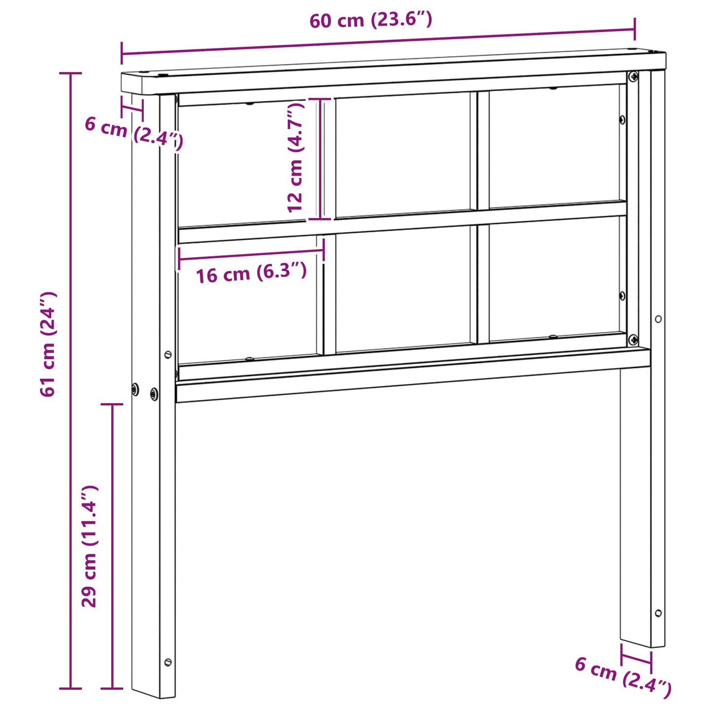 Armleuningen Module 2 pcs Wit 60 x 6 x 61 cm Massief Acaciahout is nu te koop bij PeponiXL, paradijselijk wonen!