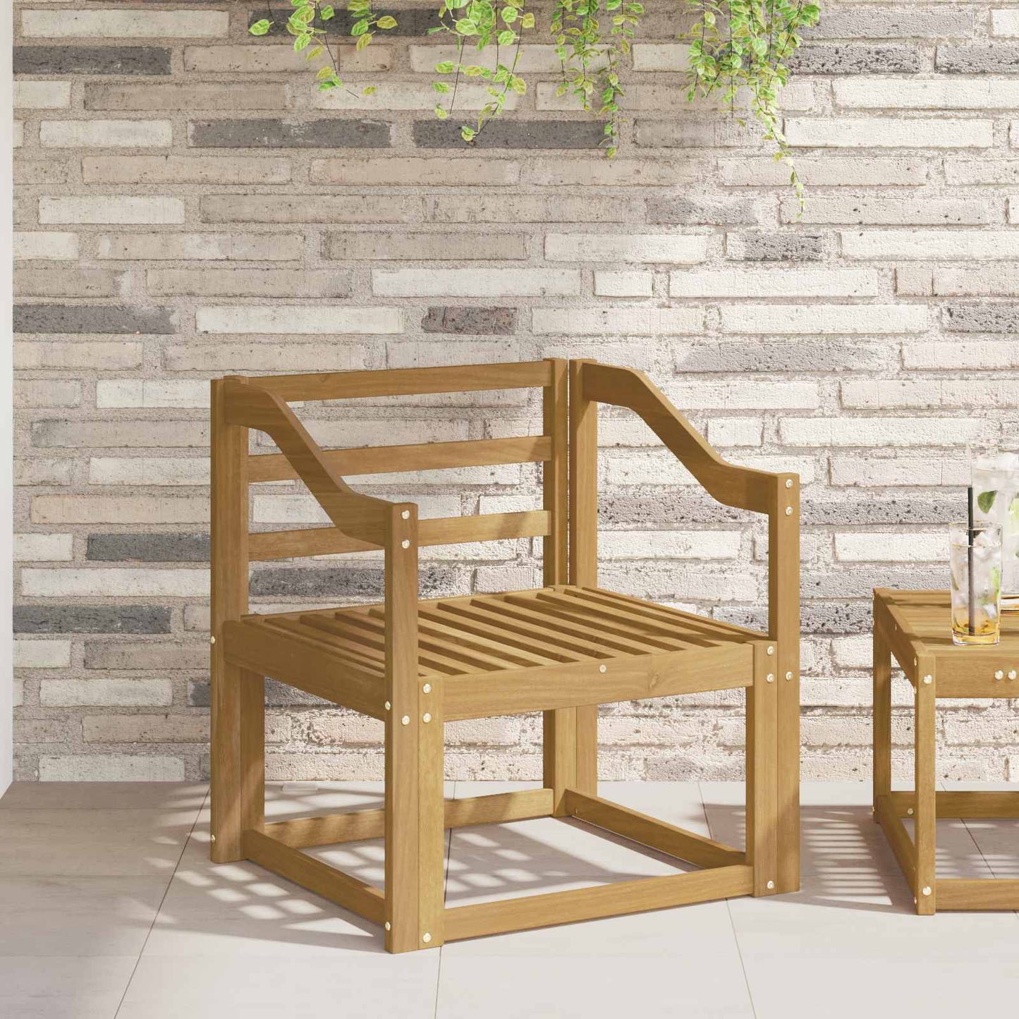 Armleuningmodule 2 pcs Wit 59 x 4 x 73 cm Massief Acaciahout is nu te koop bij PeponiXL, paradijselijk wonen!