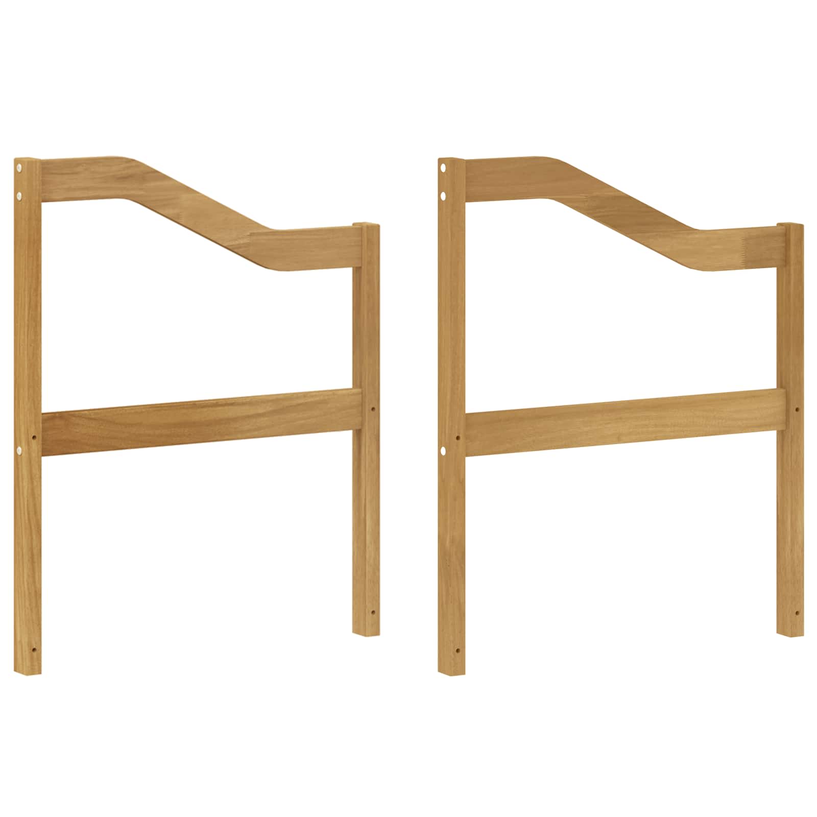 Armleuningmodule 2 pcs Wit 59 x 4 x 73 cm Massief Acaciahout is nu te koop bij PeponiXL, paradijselijk wonen!