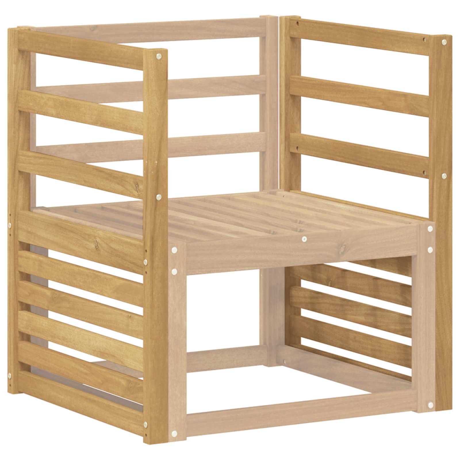 Armleuningen Module 2 pcs Wit 59 x 4 x 73 cm Massief Acaciahout is nu te koop bij PeponiXL, paradijselijk wonen!