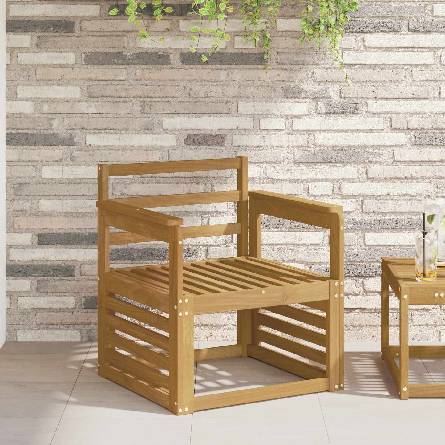 Armleuningen Module 2 pcs Wit 59 x 6 x 61 cm Massief Acaciahout is nu te koop bij PeponiXL, paradijselijk wonen!