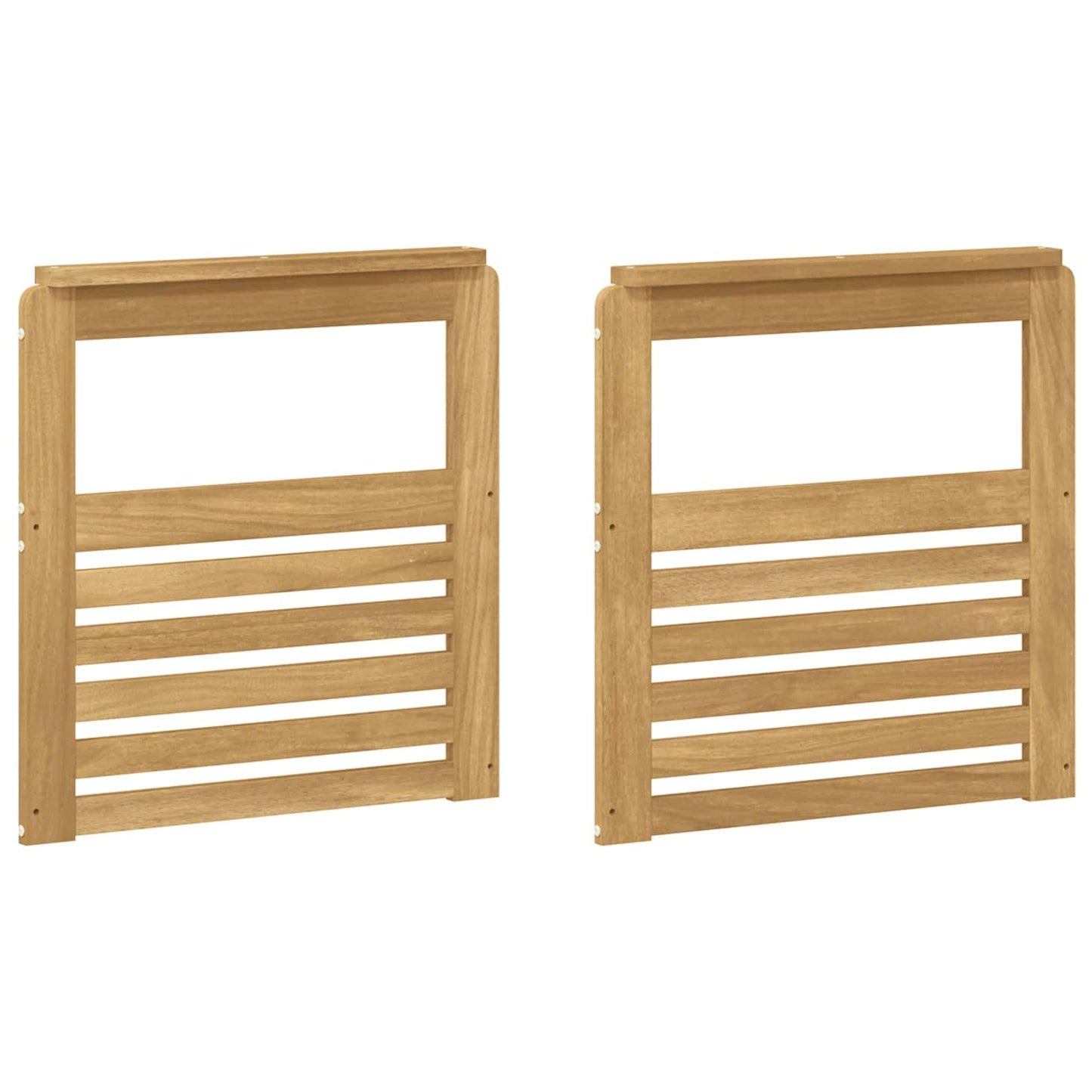 Armleuningen Module 2 pcs Wit 59 x 6 x 61 cm Massief Acaciahout is nu te koop bij PeponiXL, paradijselijk wonen!