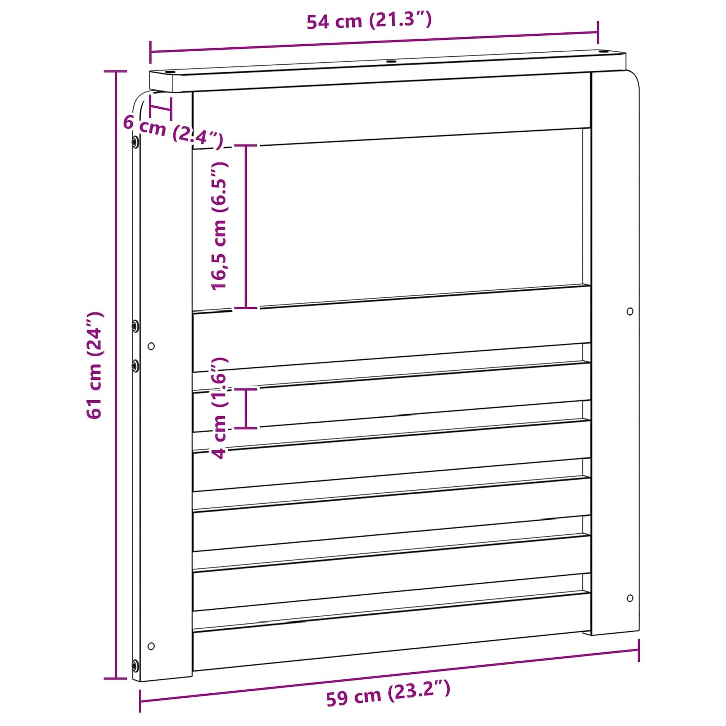 Armleuningen Module 2 pcs Wit 59 x 6 x 61 cm Massief Acaciahout is nu te koop bij PeponiXL, paradijselijk wonen!