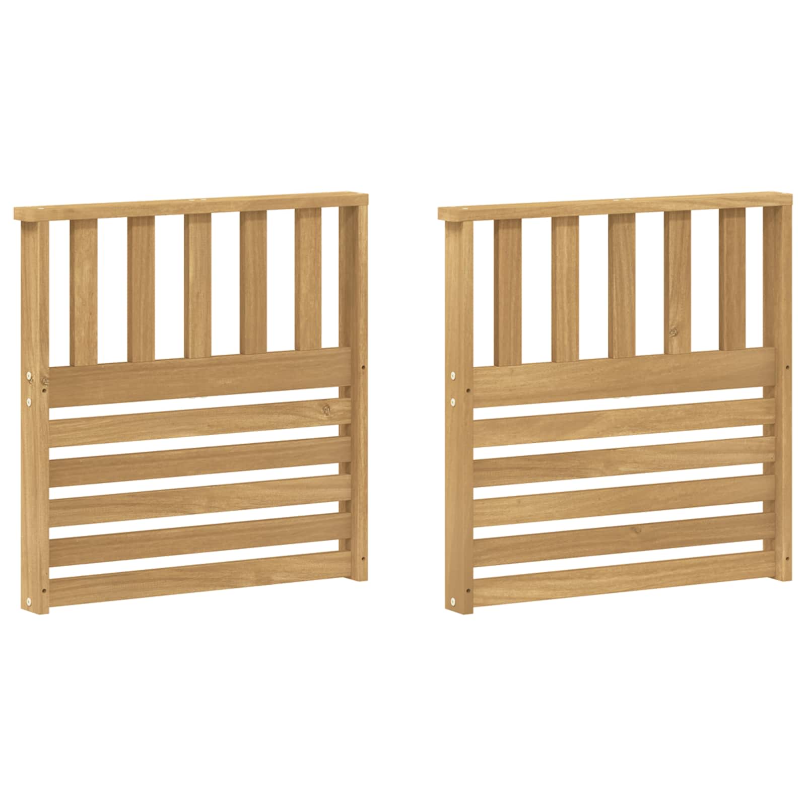Armleuningen Module 2 pcs Wit 60 x 6 x 61 cm Massief Acaciahout is nu te koop bij PeponiXL, paradijselijk wonen!