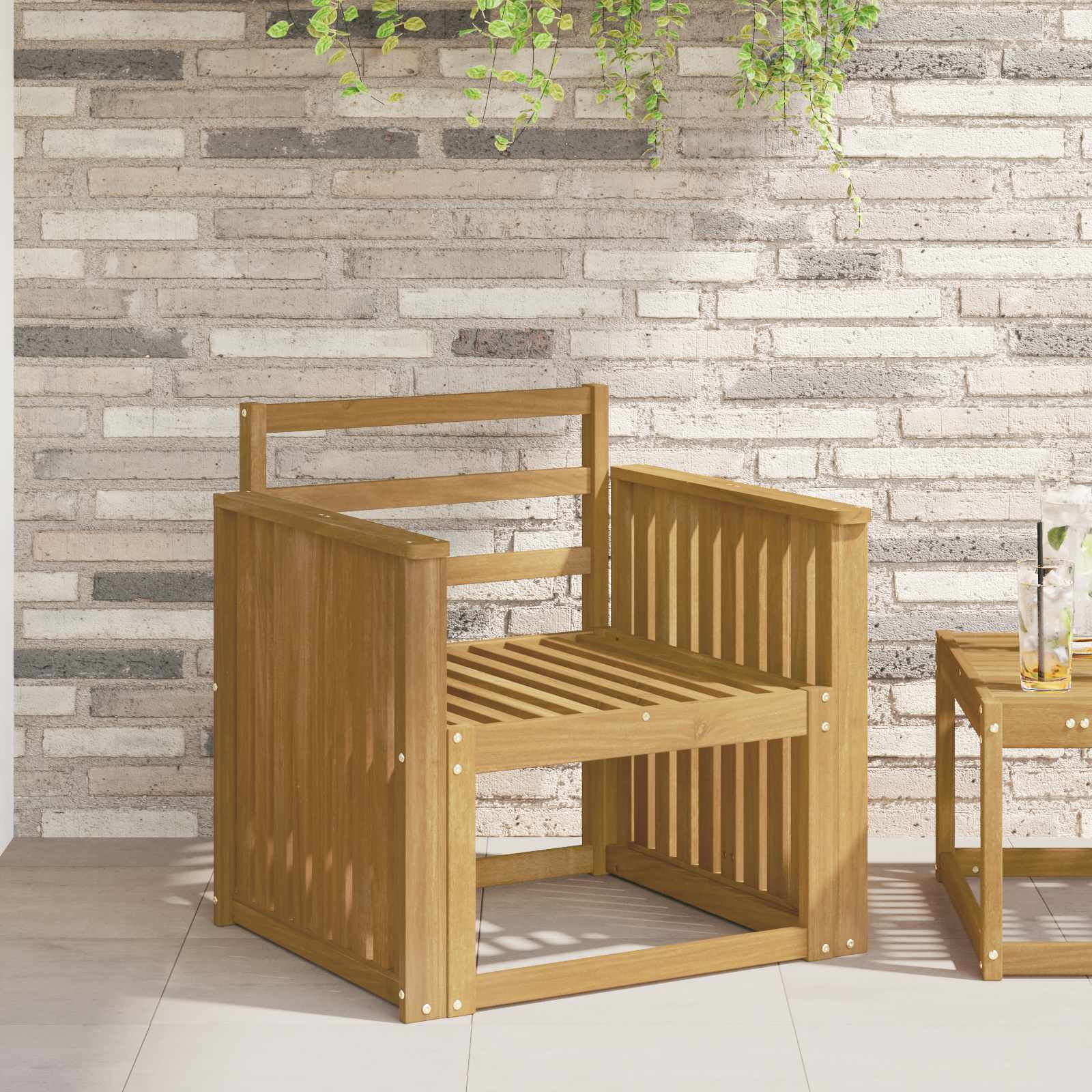 Armleuningen Module 2 pcs Wit 60 x 6 x 61 cm Massief Acaciahout is nu te koop bij PeponiXL, paradijselijk wonen!