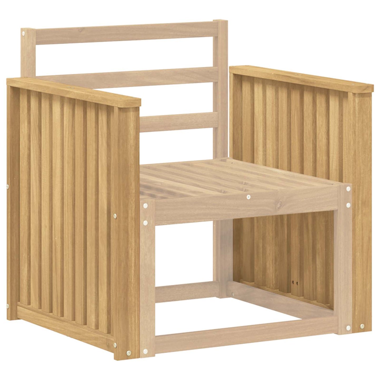 Armleuningen Module 2 pcs Wit 60 x 6 x 61 cm Massief Acaciahout is nu te koop bij PeponiXL, paradijselijk wonen!