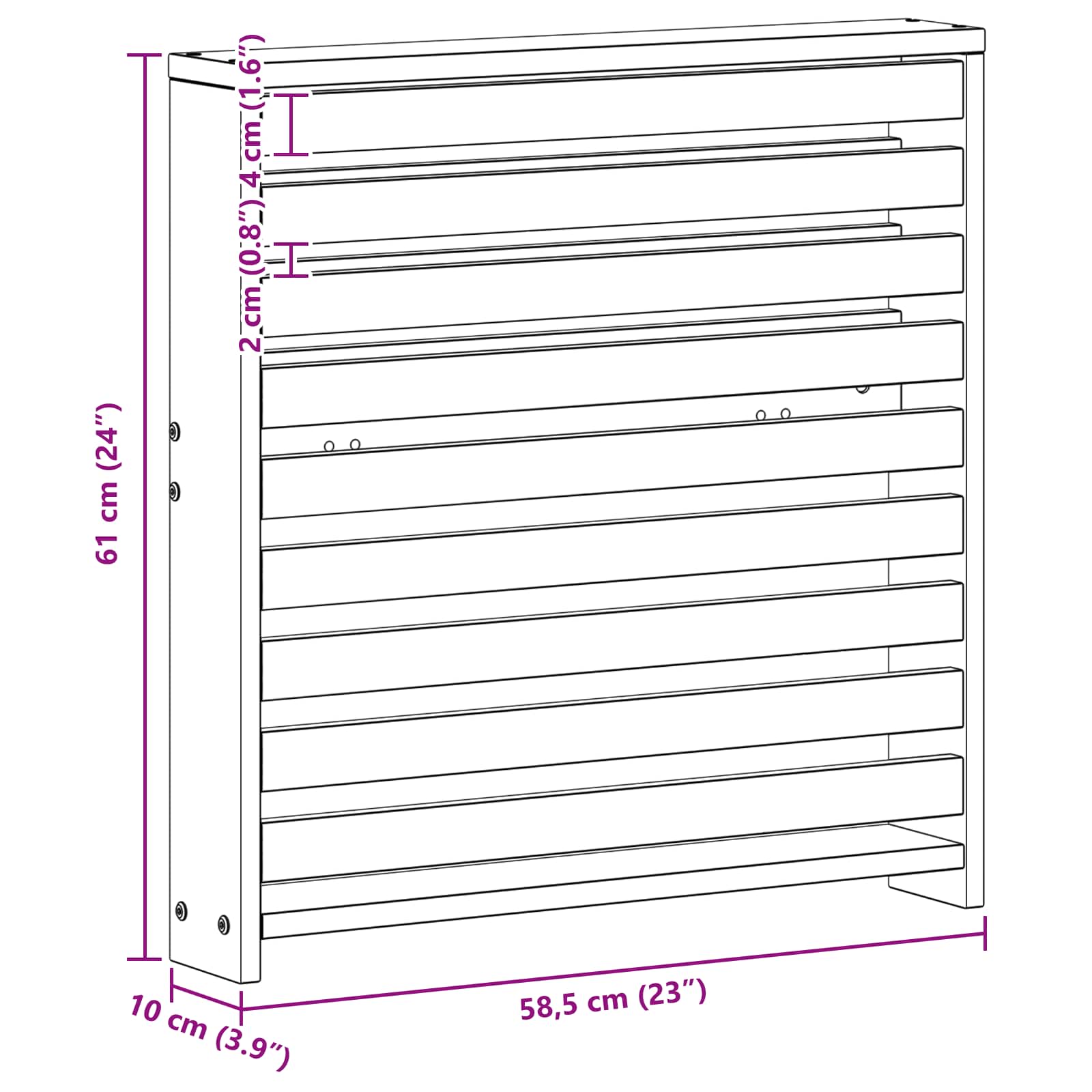 Armleuningen Module 2 pcs Wit 58,5 x 10 x 61 cm is nu te koop bij PeponiXL, paradijselijk wonen!