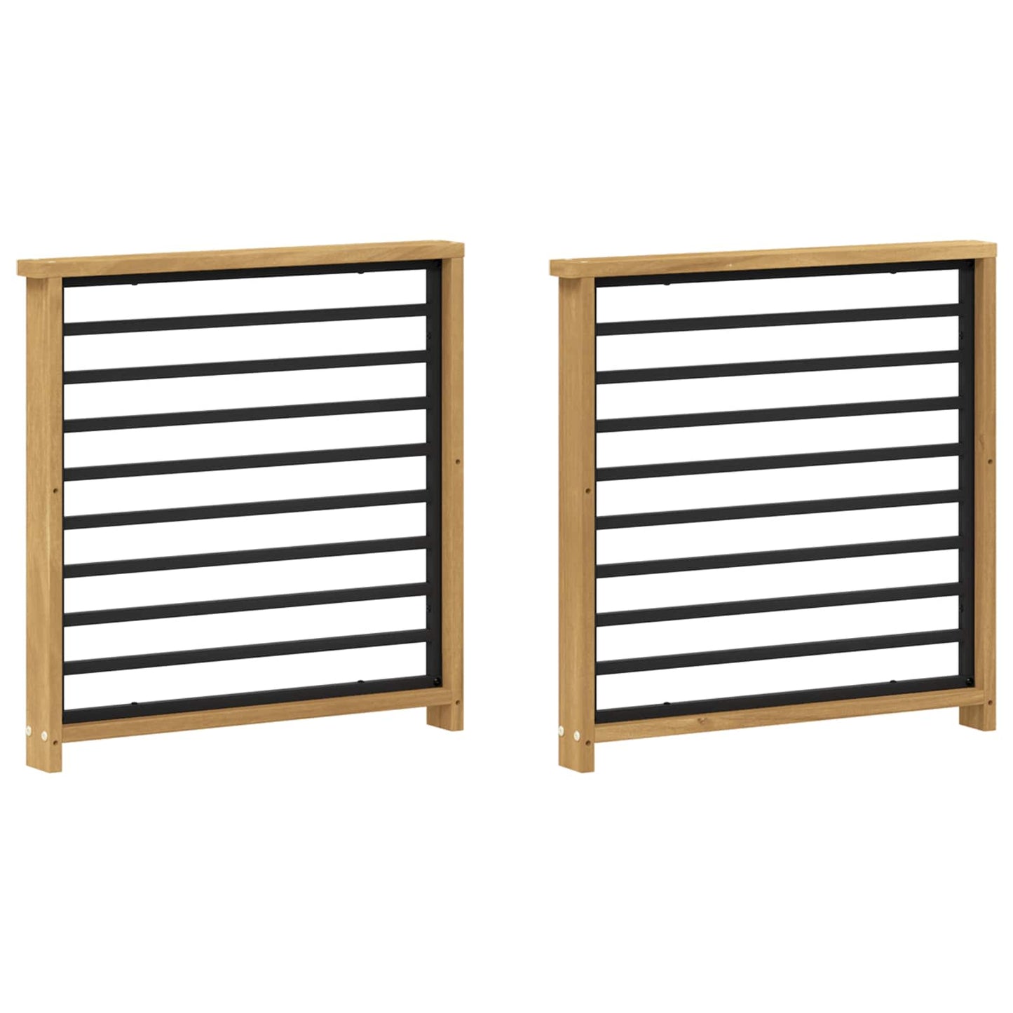 Armleuningen Module 2 pcs Wit 60 x 6 x 61 cm Massief Acaciahout is nu te koop bij PeponiXL, paradijselijk wonen!