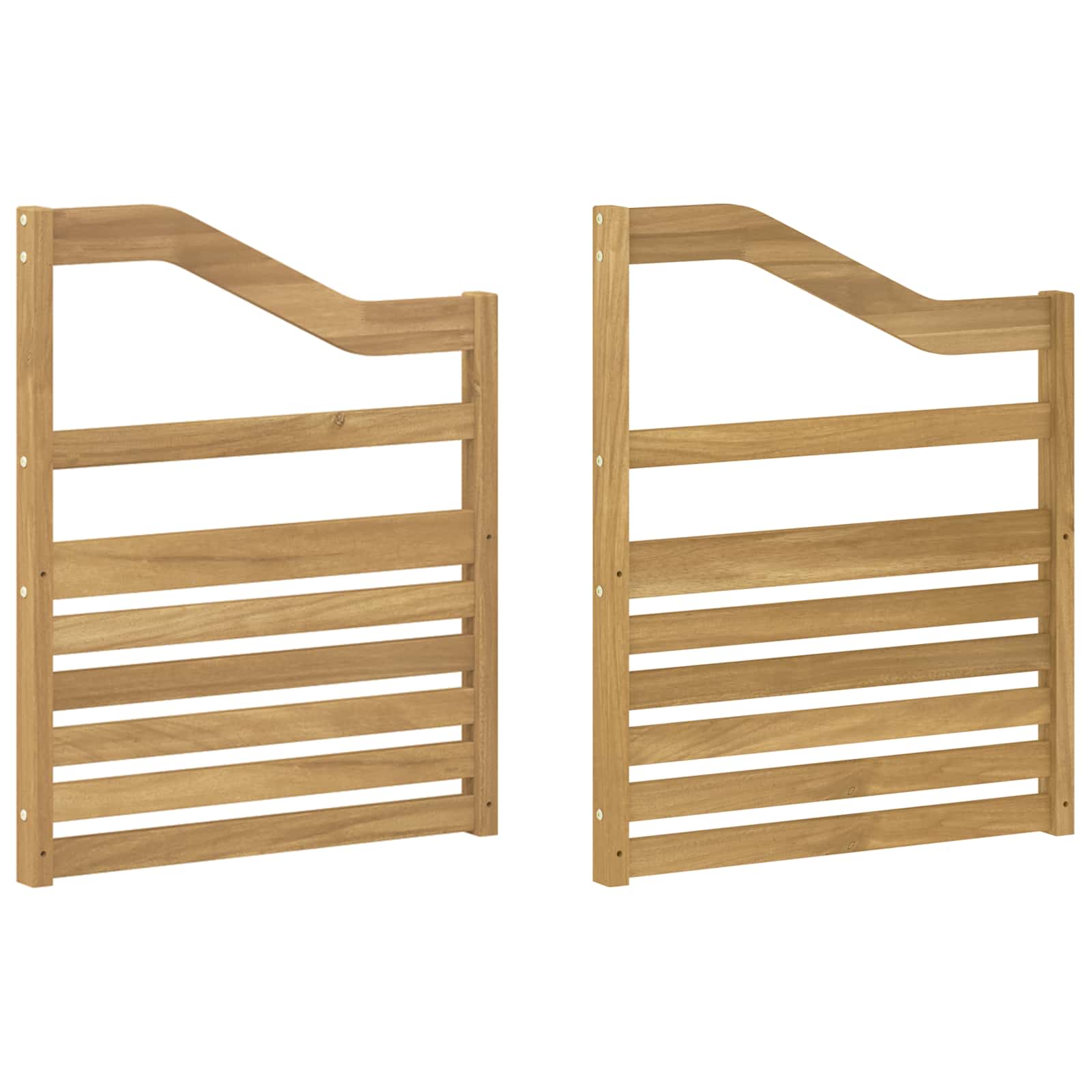 Armleuningen Module 2 pcs Wit 59 x 4 x 73 cm Massief Acaciahout is nu te koop bij PeponiXL, paradijselijk wonen!