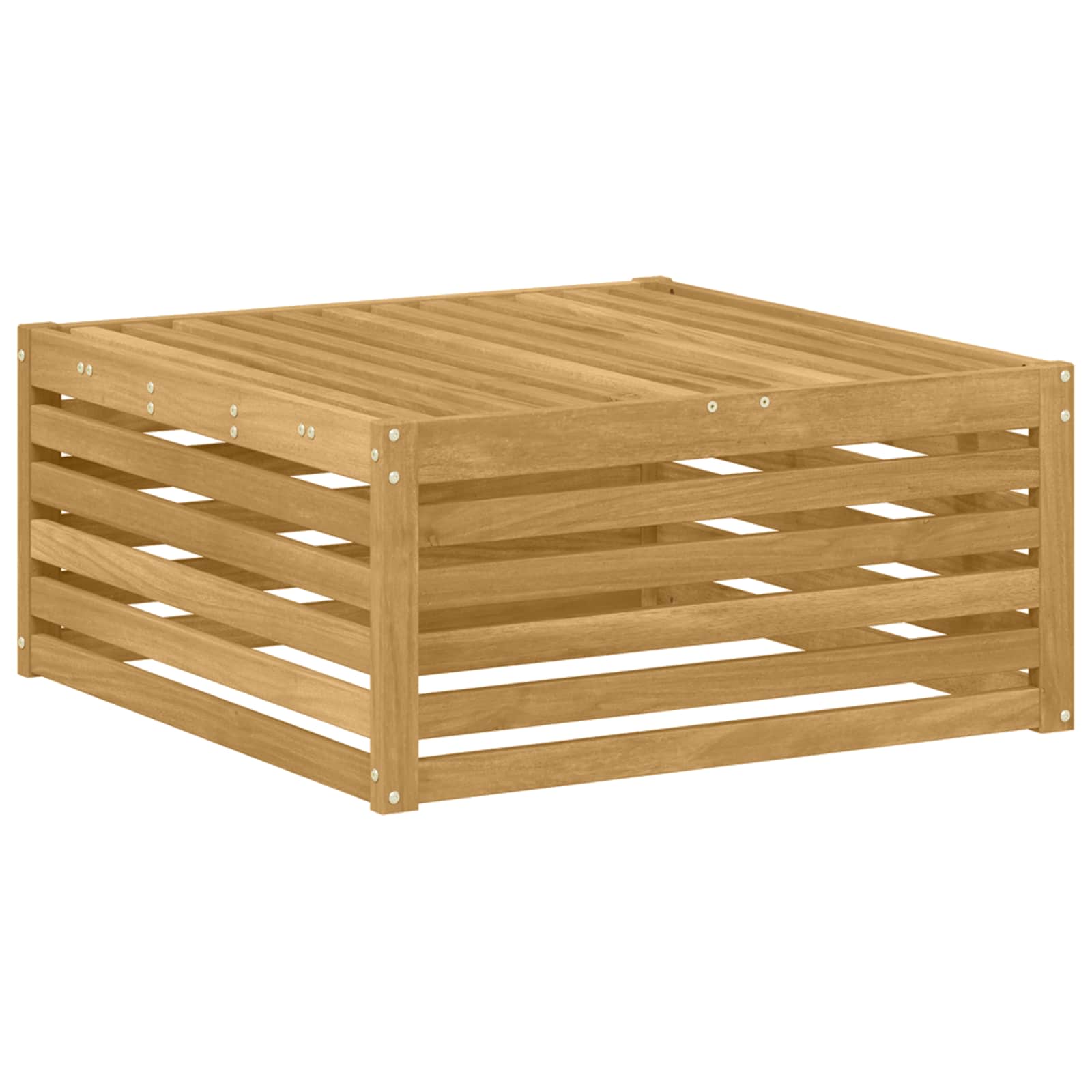 Buiten Voetenbank Massief Acaciahout Wit 79 x 79 x 37 cm is nu te koop bij PeponiXL, paradijselijk wonen!