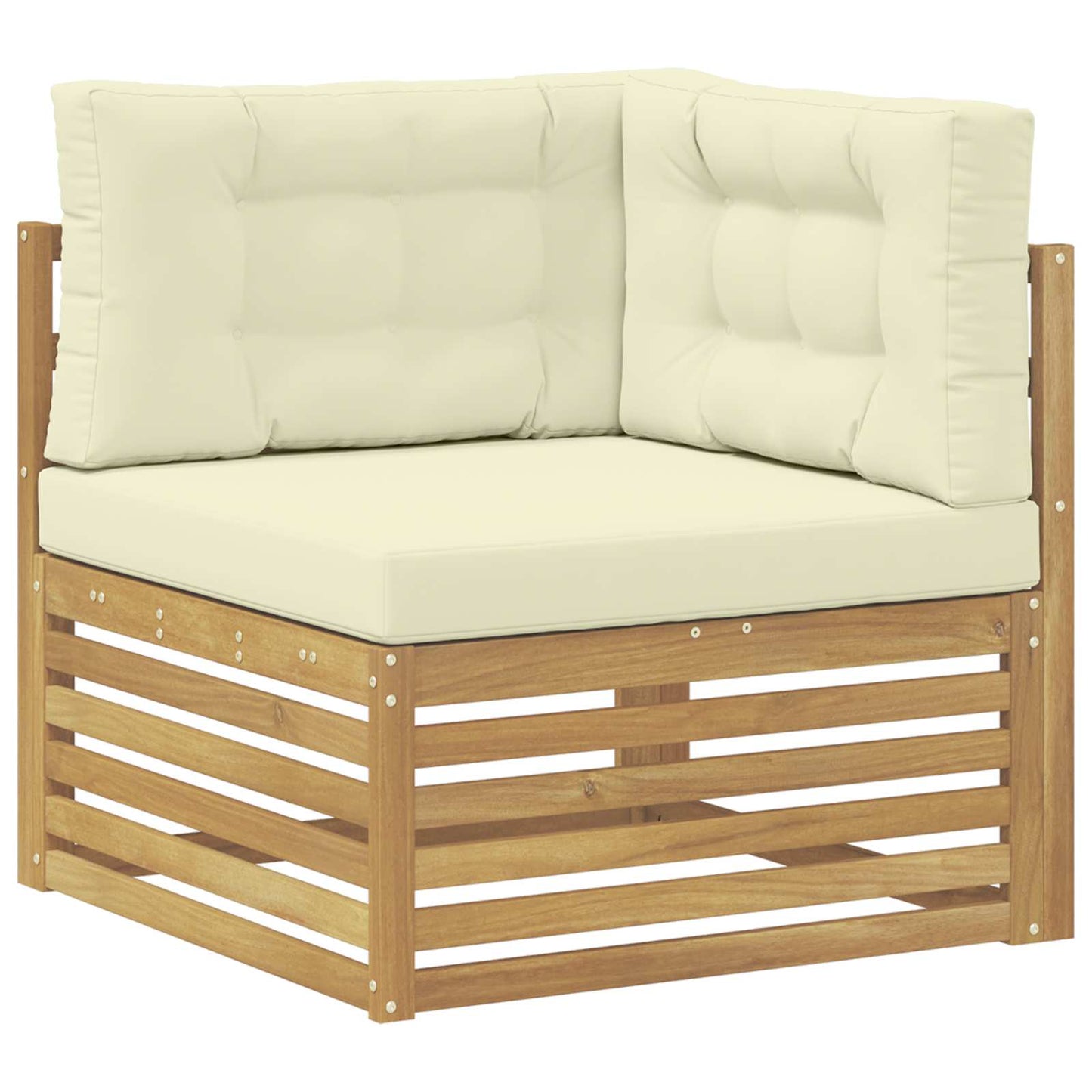 Buiten Hoek Sofa Massief Acaciahout Wit is nu te koop bij PeponiXL, paradijselijk wonen!