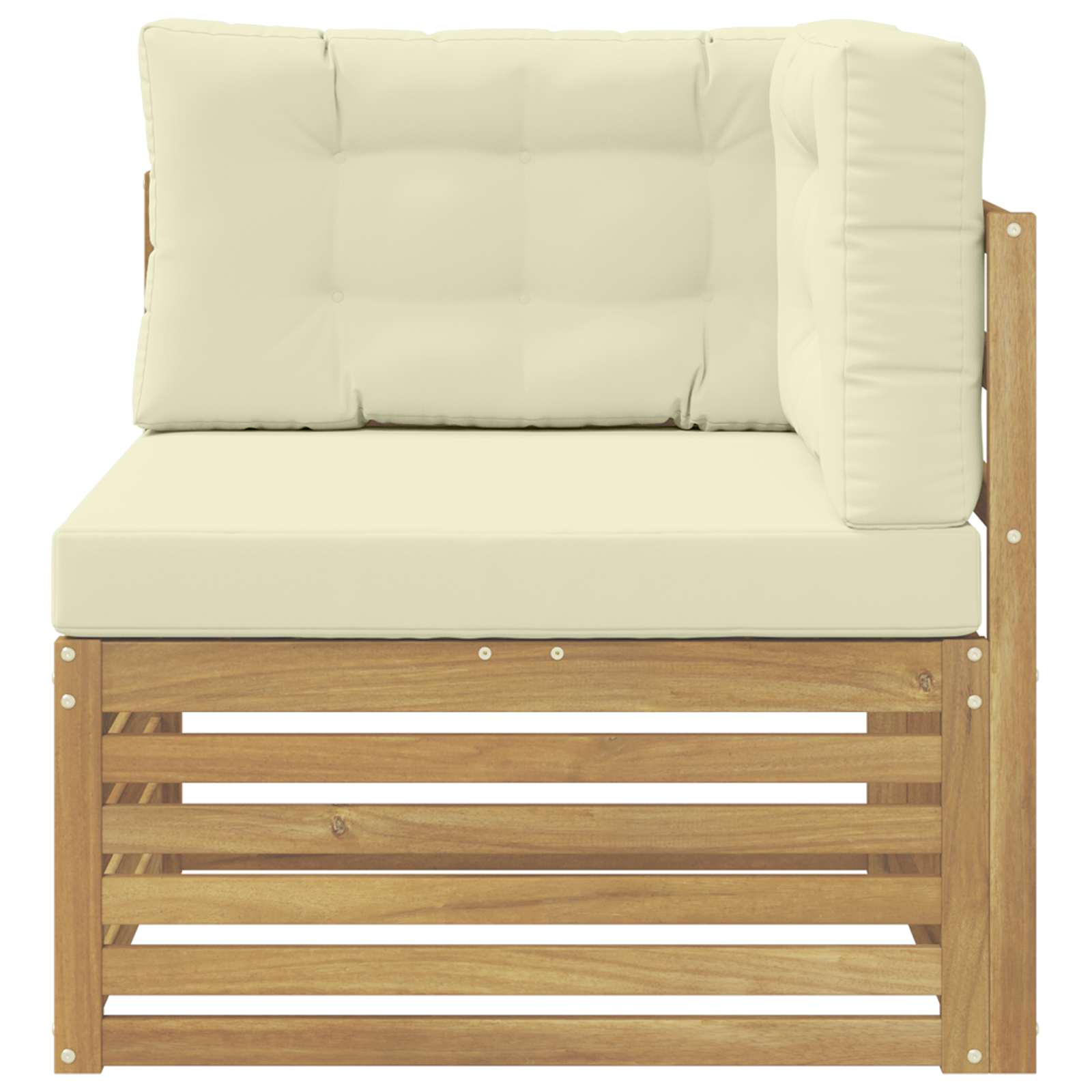 Buiten Hoek Sofa Massief Acaciahout Wit is nu te koop bij PeponiXL, paradijselijk wonen!