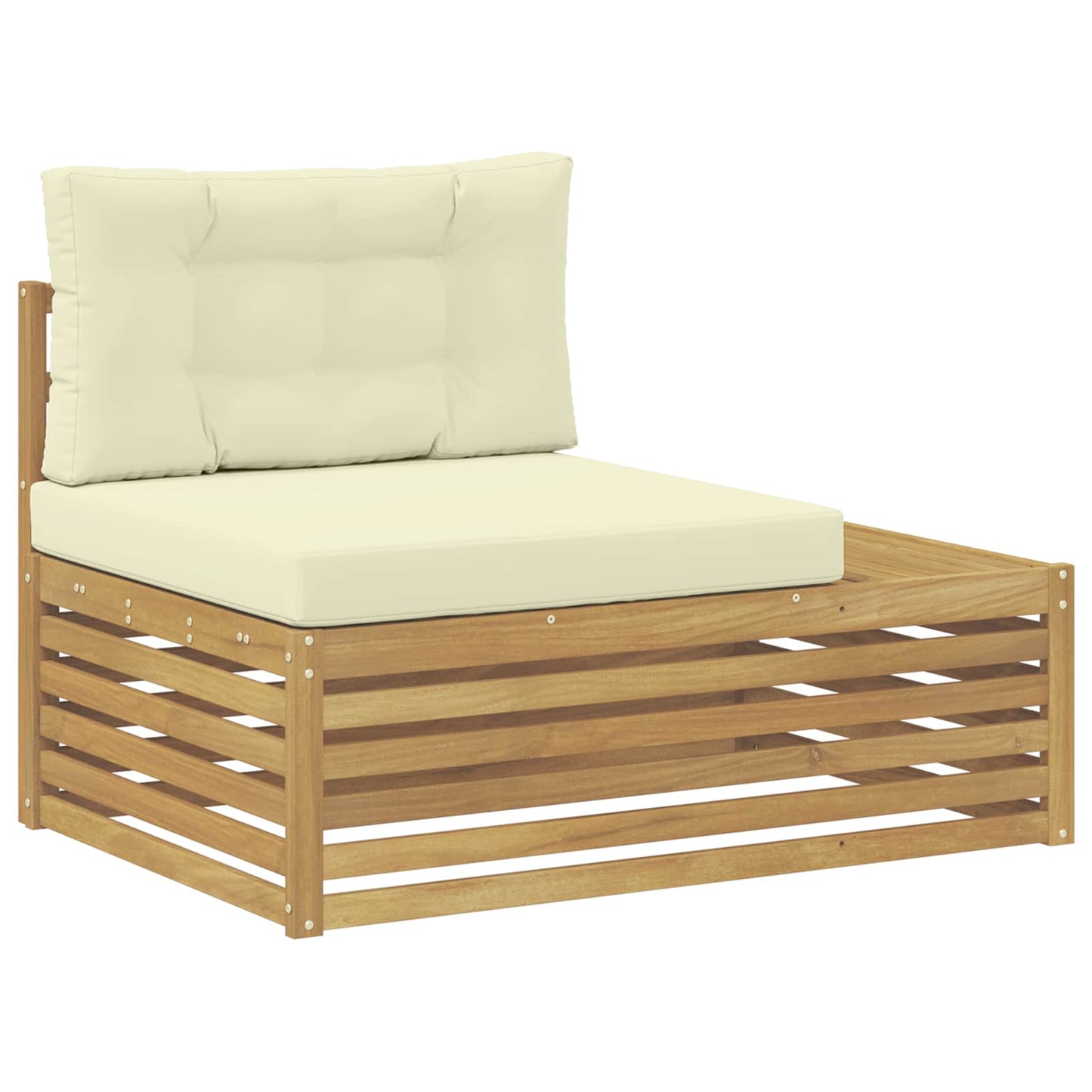 Buiten Eindbank Wit 115 x 83 x 73 cm Massief Acaciahout