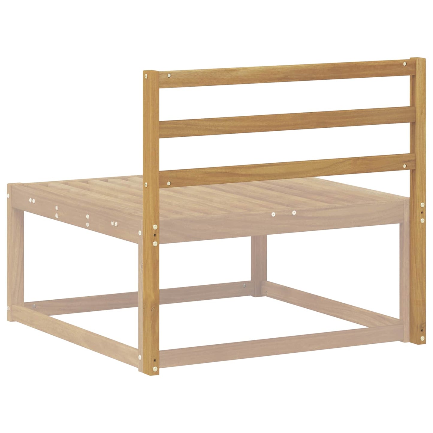 Rugleuning Module Wit 79 x 4 x 73 cm Massief Acaciahout is nu te koop bij PeponiXL, paradijselijk wonen!