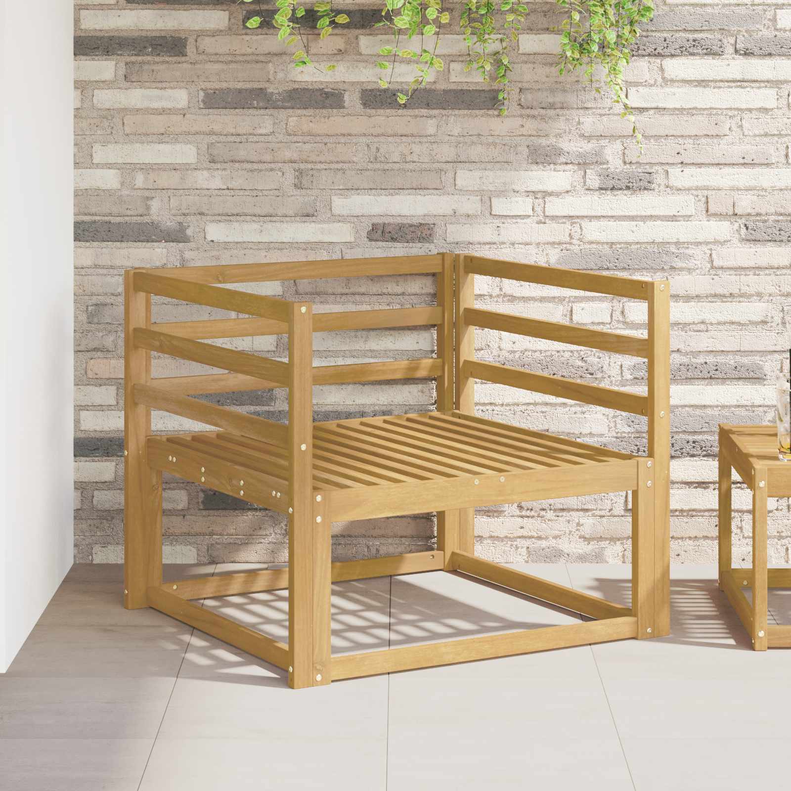 Armleuningen Module 2 pcs Wit 79 x 4 x 73 cm Massief Acaciahout is nu te koop bij PeponiXL, paradijselijk wonen!