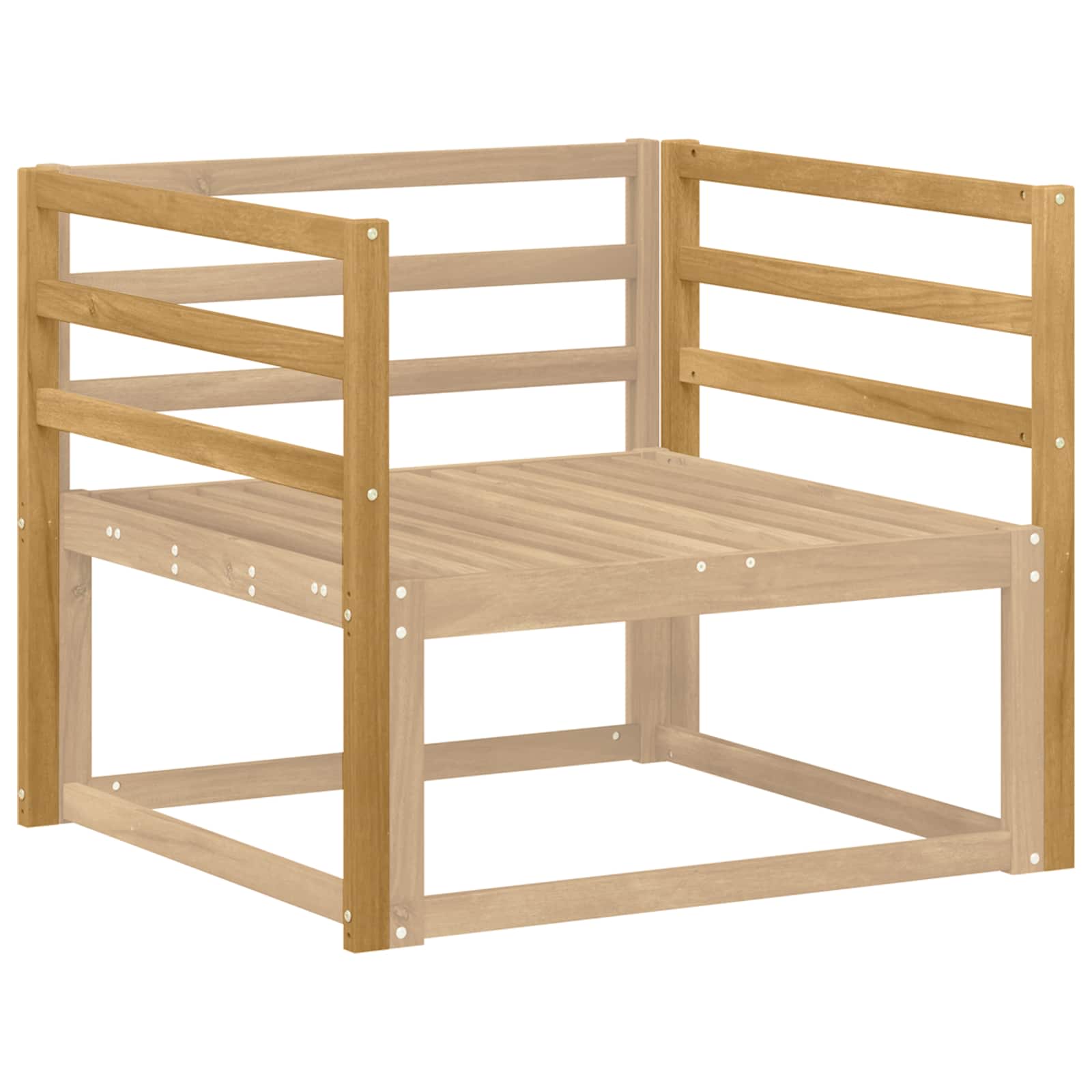Armleuningen Module 2 pcs Wit 79 x 4 x 73 cm Massief Acaciahout is nu te koop bij PeponiXL, paradijselijk wonen!