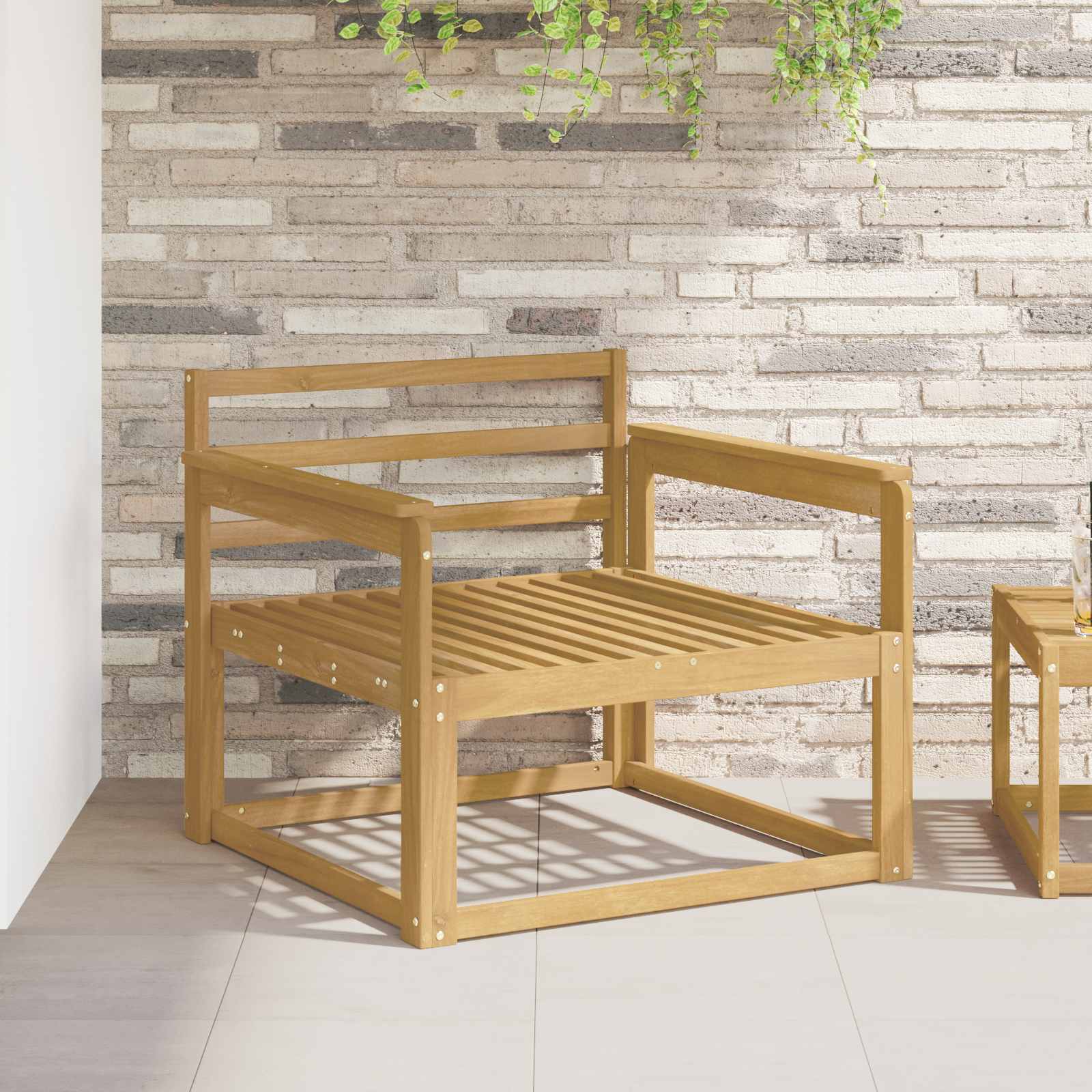 Armleuningen Module 2 pcs Wit 79 x 6 x 61 cm Massief Acaciahout is nu te koop bij PeponiXL, paradijselijk wonen!