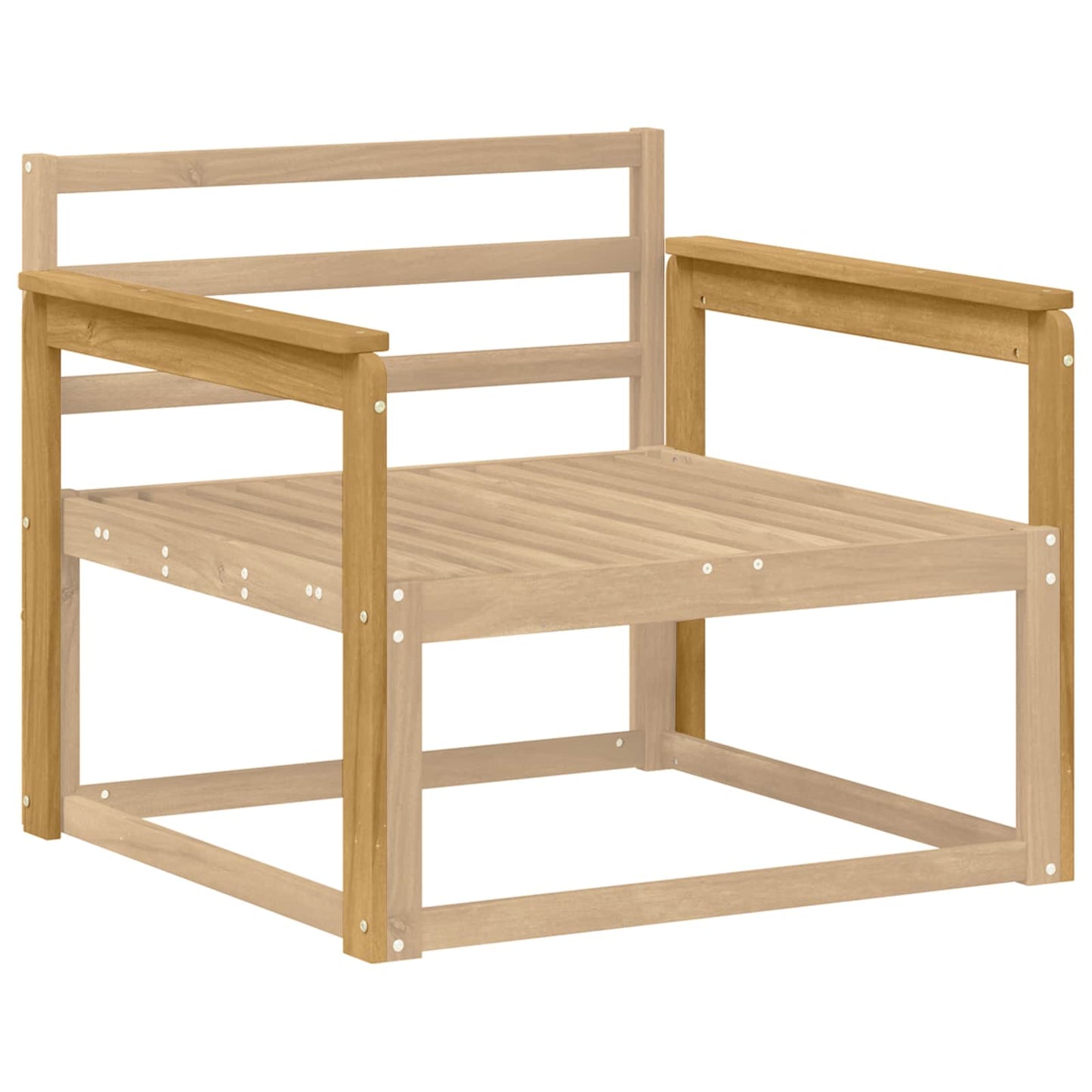 Armleuningen Module 2 pcs Wit 79 x 6 x 61 cm Massief Acaciahout is nu te koop bij PeponiXL, paradijselijk wonen!