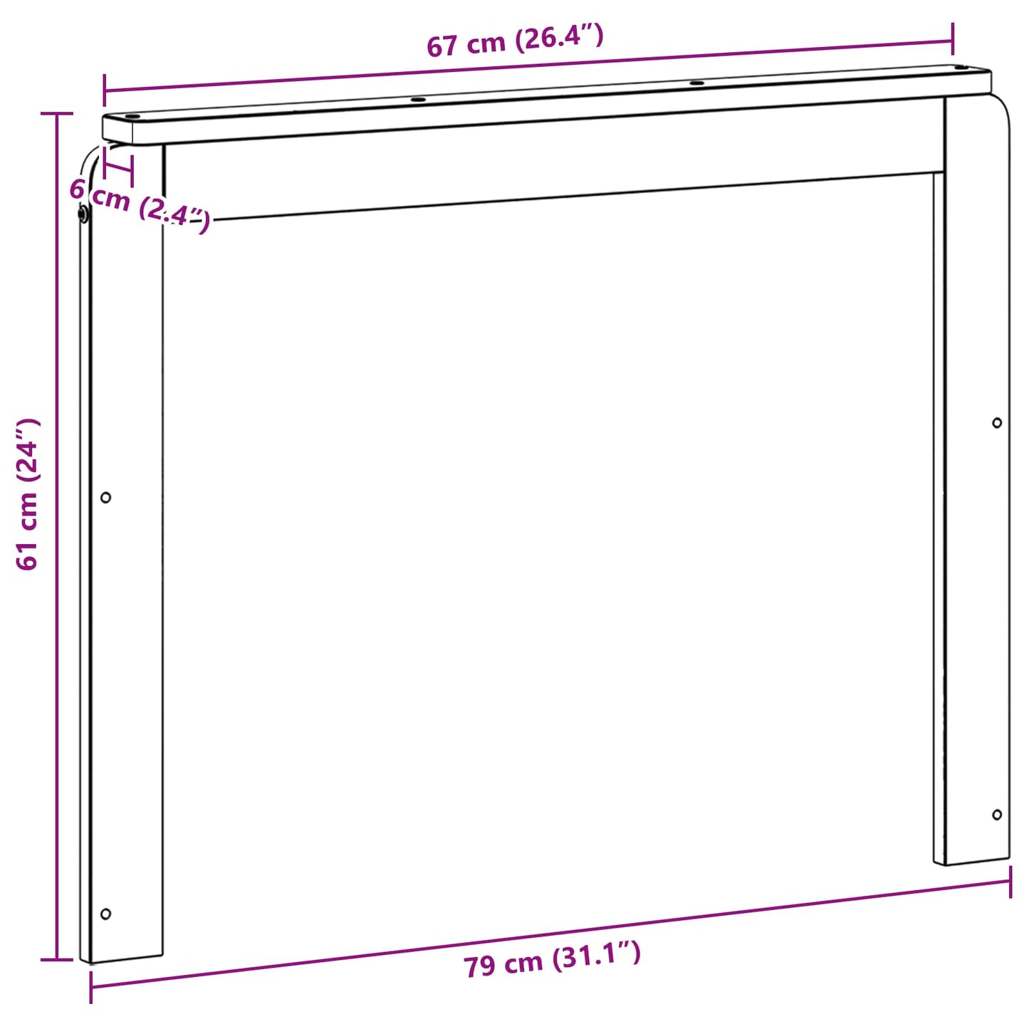 Armleuningen Module 2 pcs Wit 79 x 6 x 61 cm Massief Acaciahout is nu te koop bij PeponiXL, paradijselijk wonen!