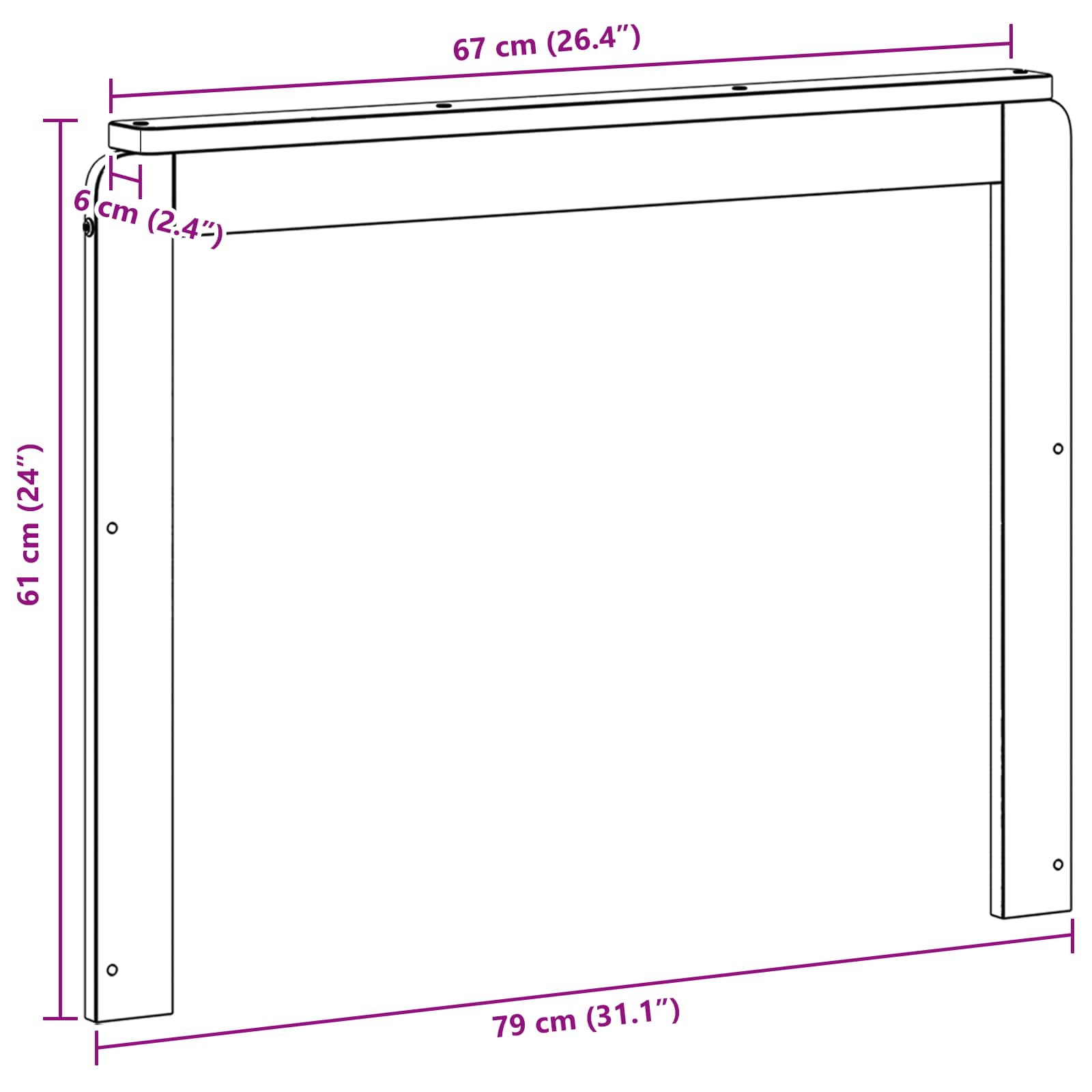 Armleuningen Module 2 pcs Wit 79 x 6 x 61 cm Massief Acaciahout is nu te koop bij PeponiXL, paradijselijk wonen!