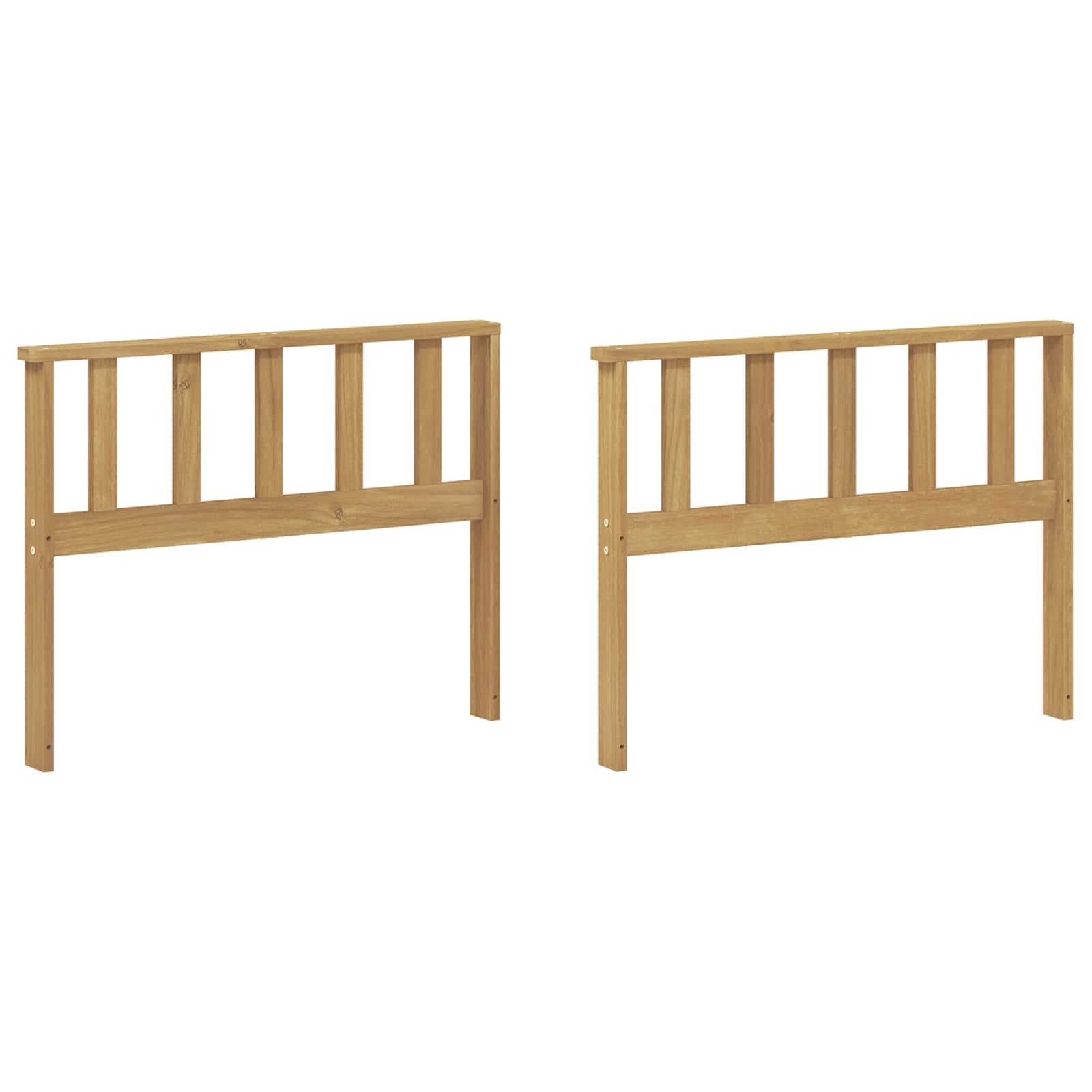 Armleuningsmodule 2 pcs Wit 80 x 6 x 61 cm Massief Acaciahout is nu te koop bij PeponiXL, paradijselijk wonen!
