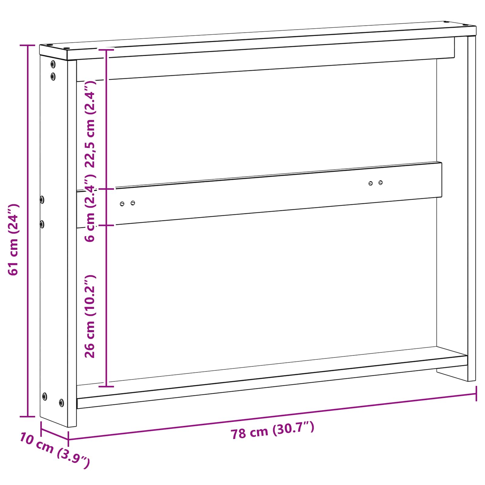 Armleuningen module 2 pcs Wit 78,5 x 10 x 61 cm is nu te koop bij PeponiXL, paradijselijk wonen!