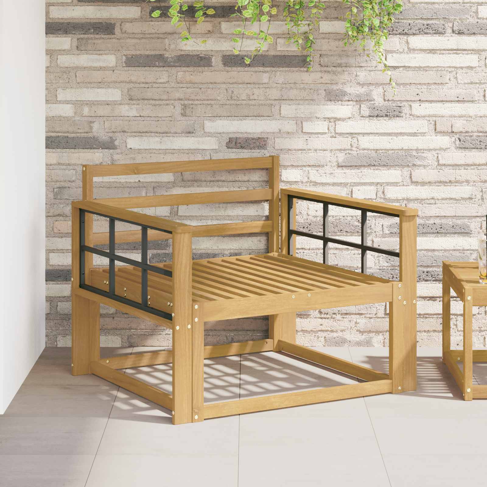 Armleuningen Module 2 pcs Wit 80 x 6 x 61 cm Massief Acaciahout is nu te koop bij PeponiXL, paradijselijk wonen!