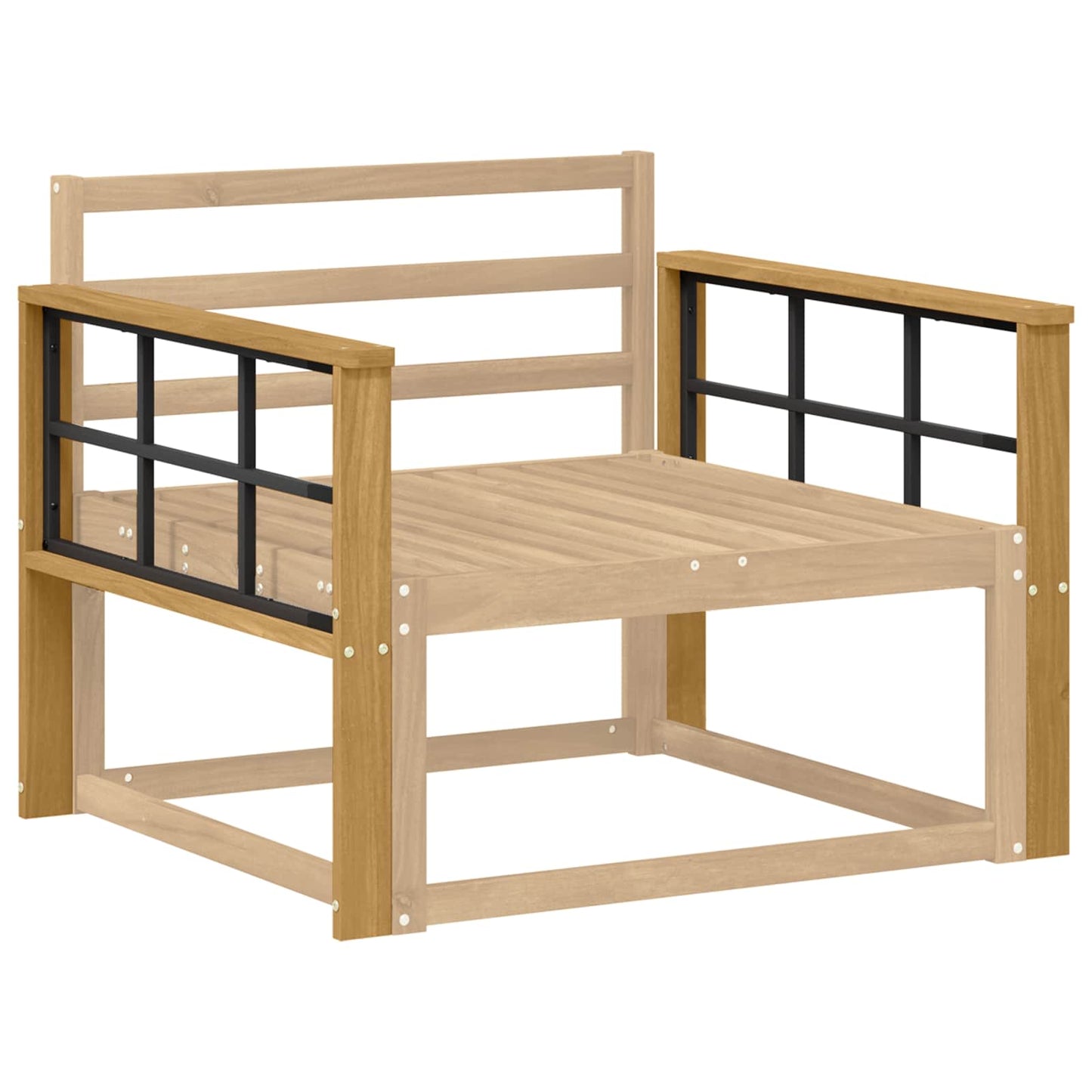 Armleuningen Module 2 pcs Wit 80 x 6 x 61 cm Massief Acaciahout is nu te koop bij PeponiXL, paradijselijk wonen!