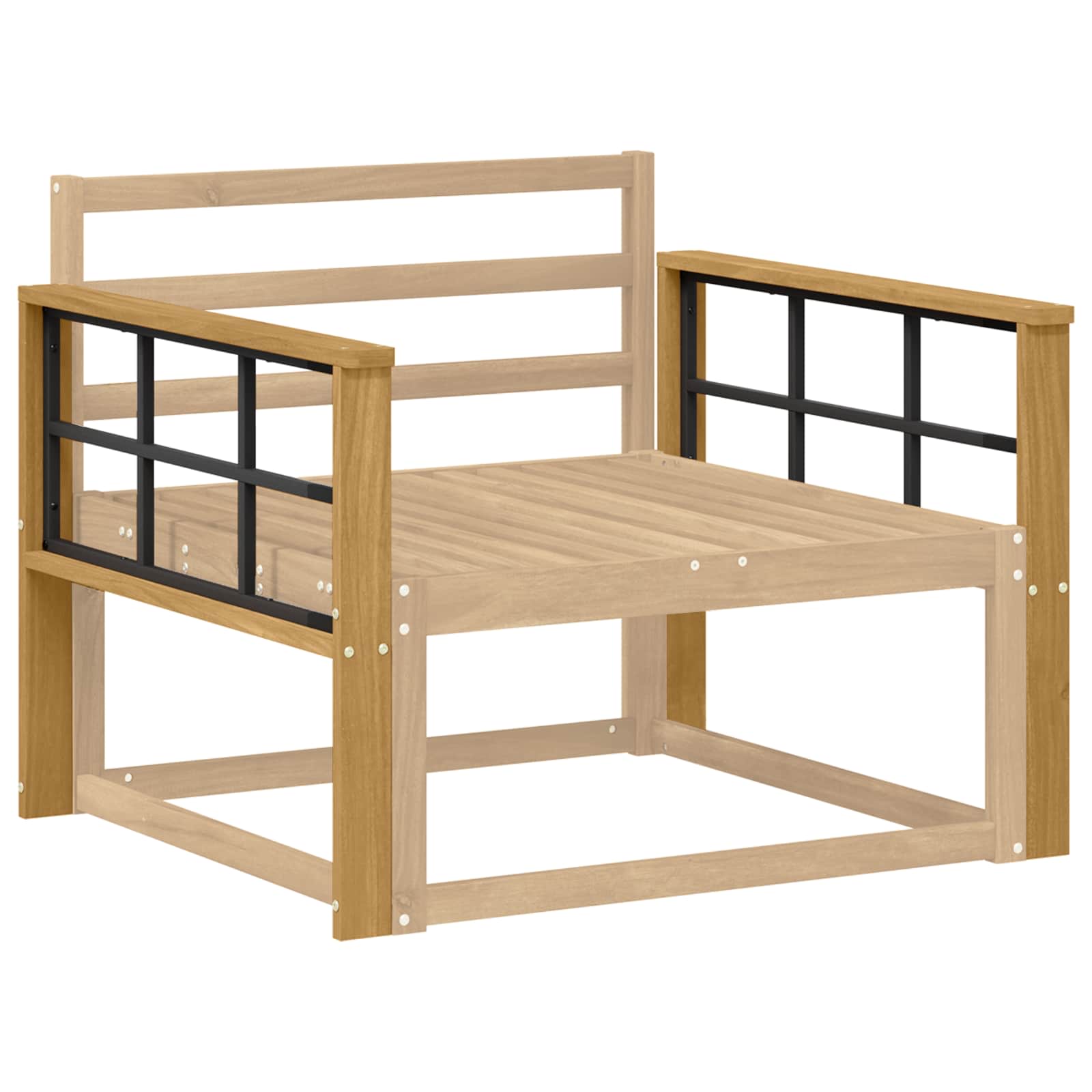 Armleuningen Module 2 pcs Wit 80 x 6 x 61 cm Massief Acaciahout is nu te koop bij PeponiXL, paradijselijk wonen!