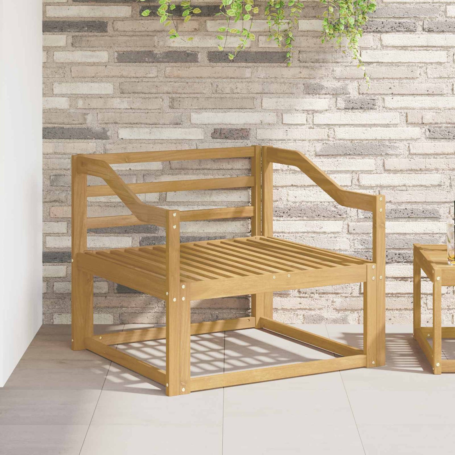 Armleuningen Module 2 pcs Wit 79 x 4 x 73 cm Massief Acaciahout is nu te koop bij PeponiXL, paradijselijk wonen!