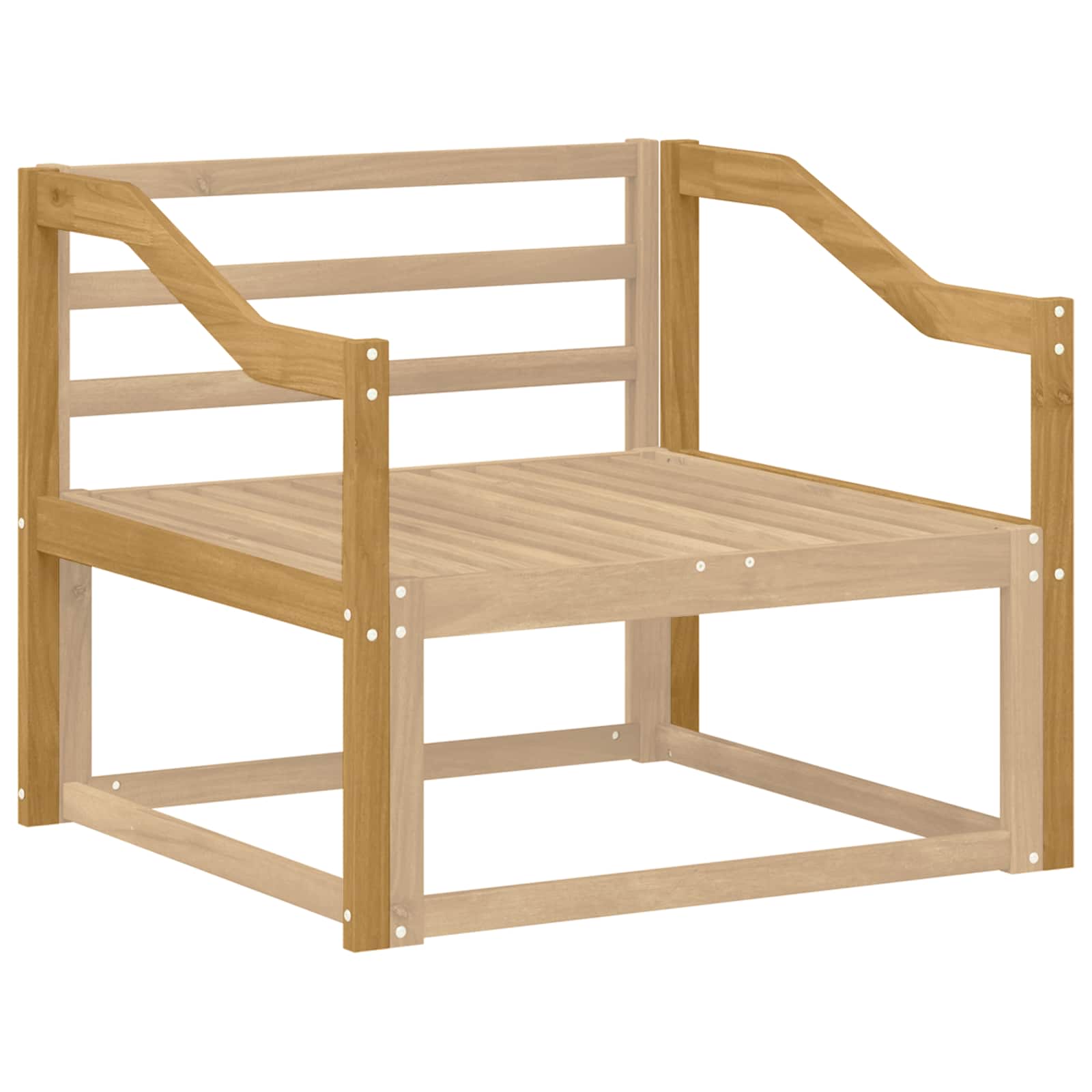 Armleuningen Module 2 pcs Wit 79 x 4 x 73 cm Massief Acaciahout is nu te koop bij PeponiXL, paradijselijk wonen!