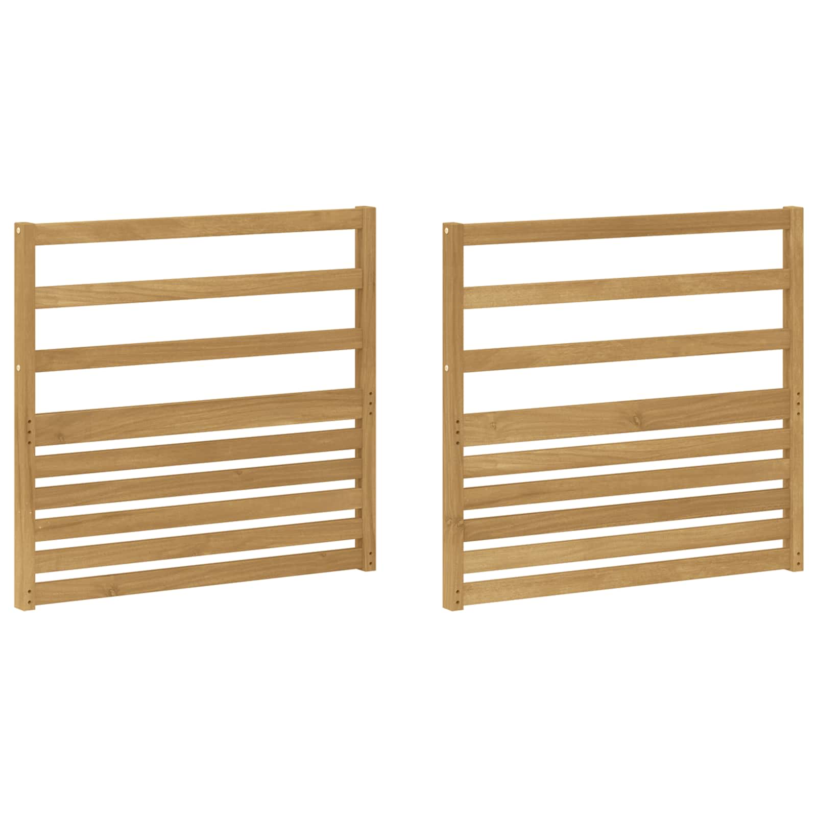 Armleuningen module 2 pcs Wit 79 x 4 x 73 cm Massief Acaciahout is nu te koop bij PeponiXL, paradijselijk wonen!
