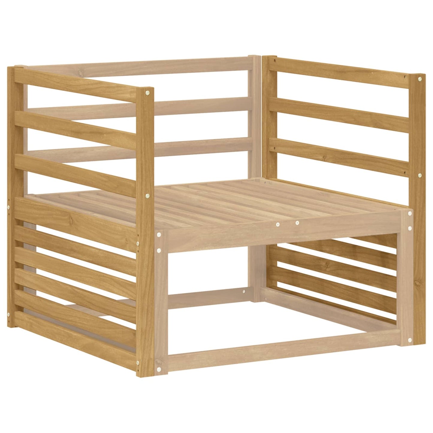 Armleuningen module 2 pcs Wit 79 x 4 x 73 cm Massief Acaciahout is nu te koop bij PeponiXL, paradijselijk wonen!