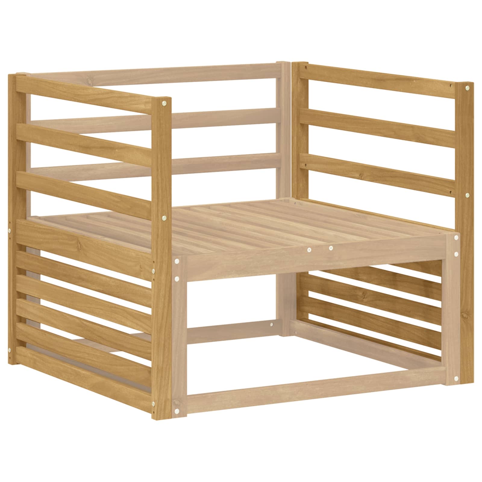 Armleuningen module 2 pcs Wit 79 x 4 x 73 cm Massief Acaciahout is nu te koop bij PeponiXL, paradijselijk wonen!