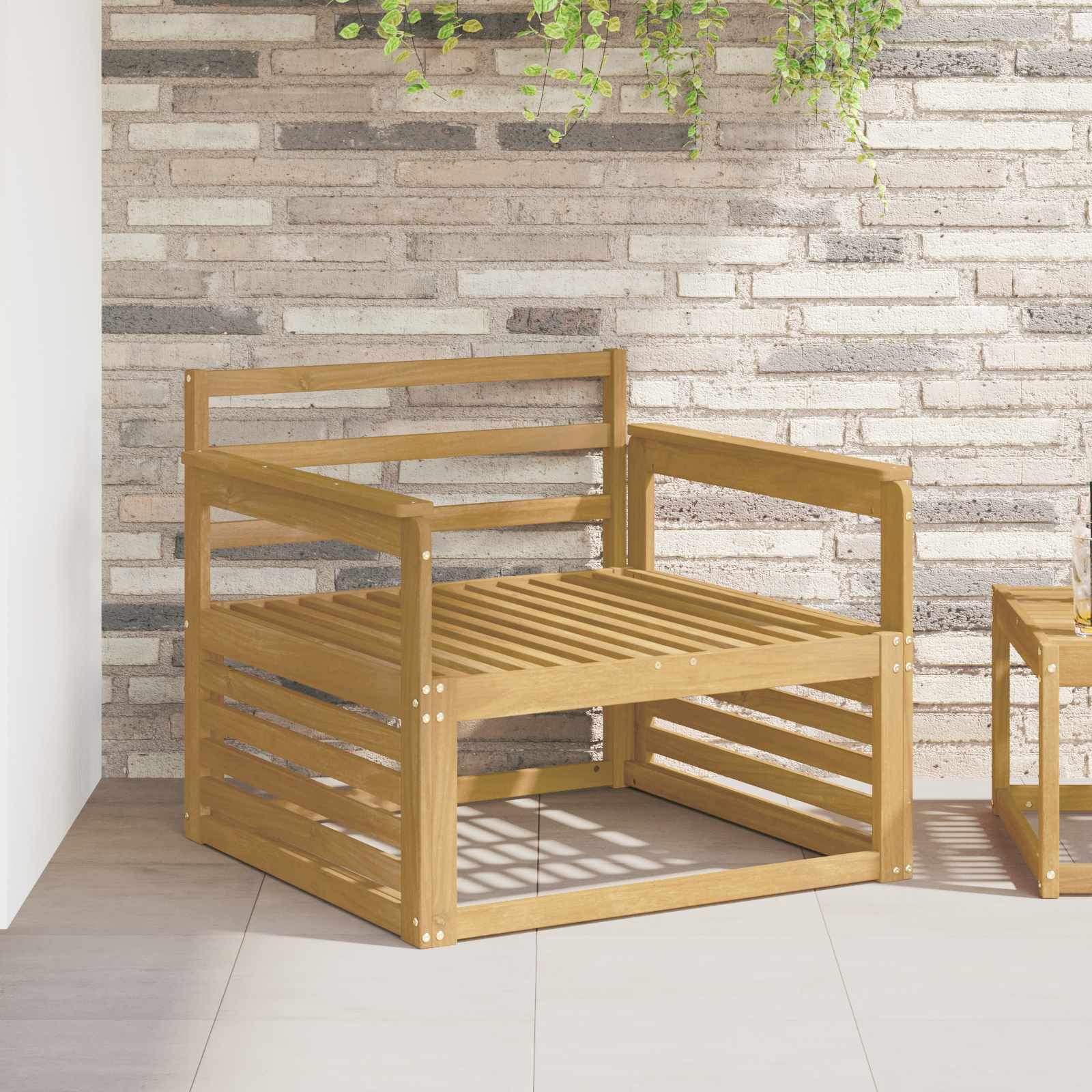 Armleuningen Module 2 pcs Wit 79 x 6 x 61 cm Massief Acaciahout is nu te koop bij PeponiXL, paradijselijk wonen!