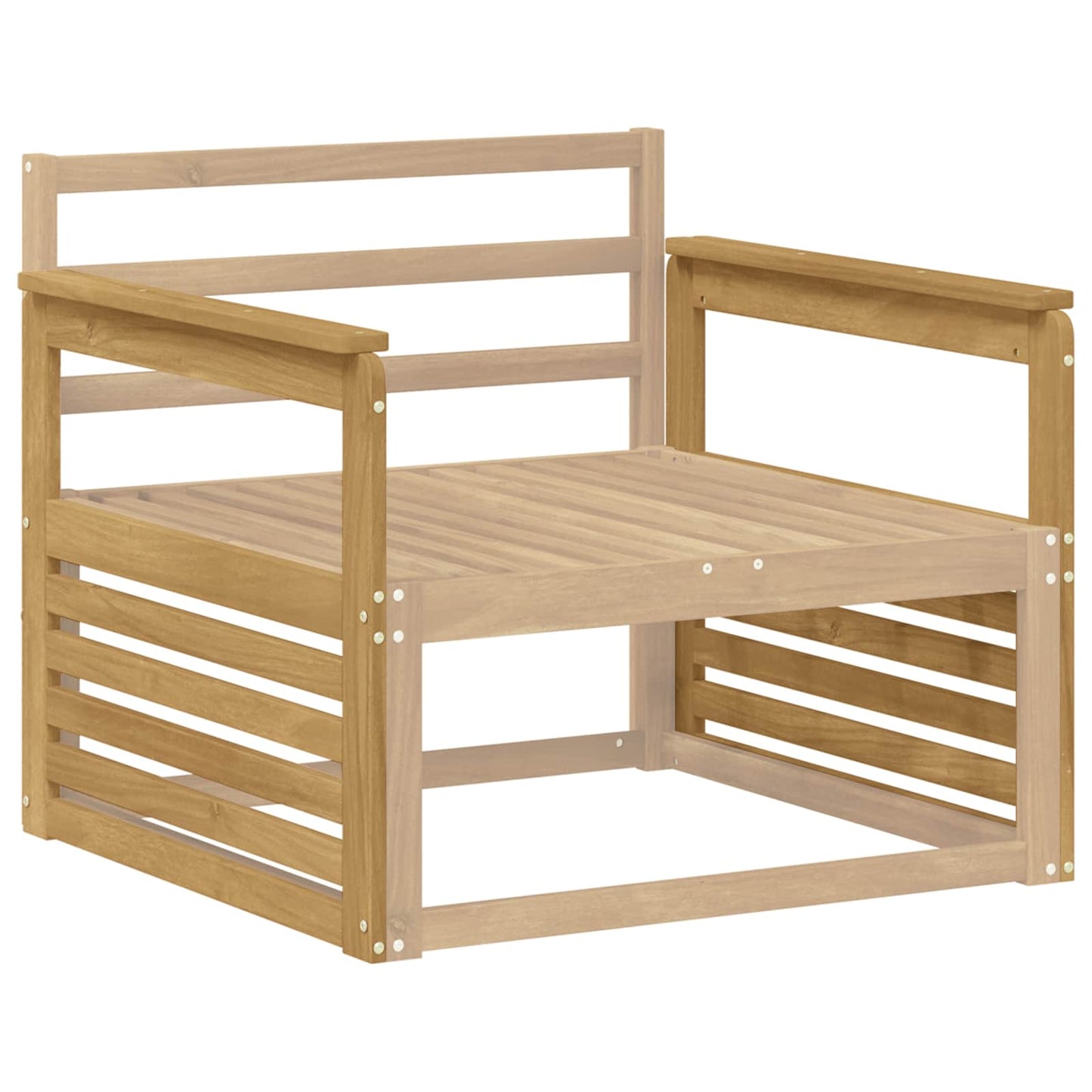Armleuningen Module 2 pcs Wit 79 x 6 x 61 cm Massief Acaciahout is nu te koop bij PeponiXL, paradijselijk wonen!
