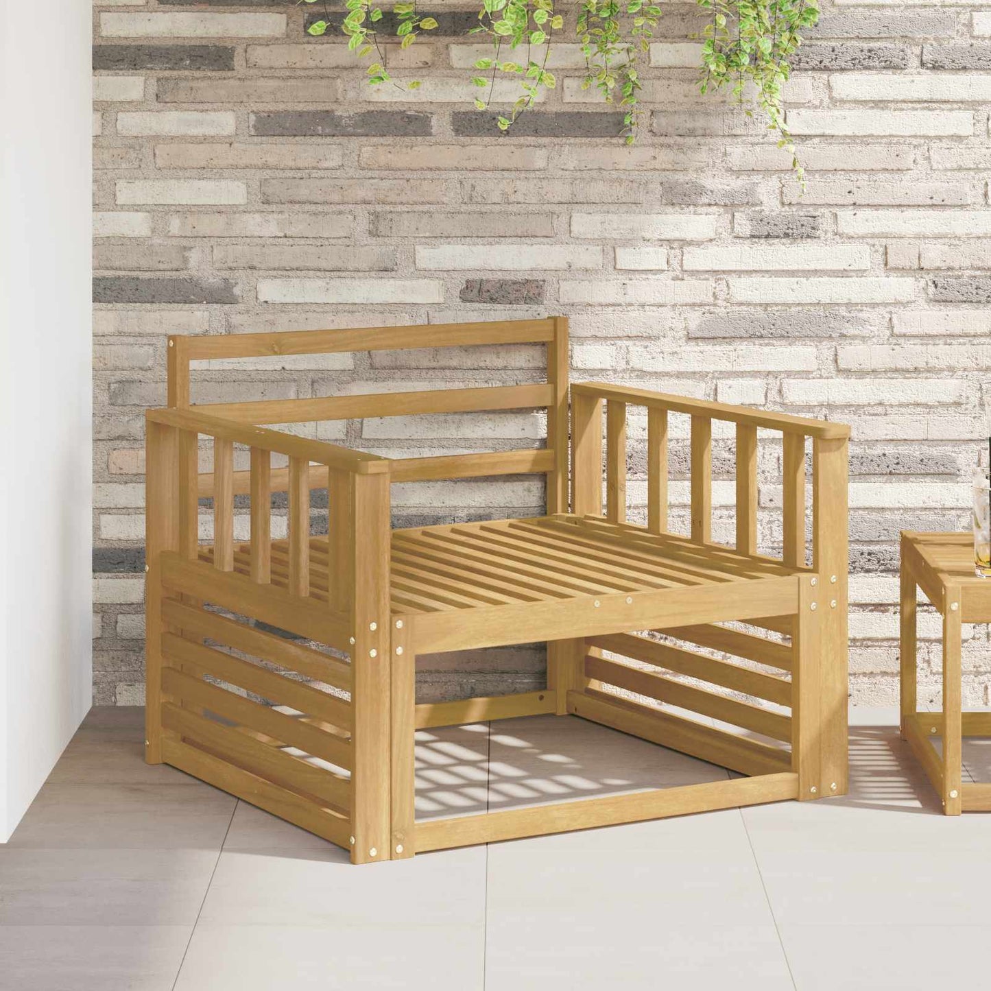 Armleuningen Module 2 pcs Wit 80 x 6 x 61 cm Massief Acaciahout is nu te koop bij PeponiXL, paradijselijk wonen!