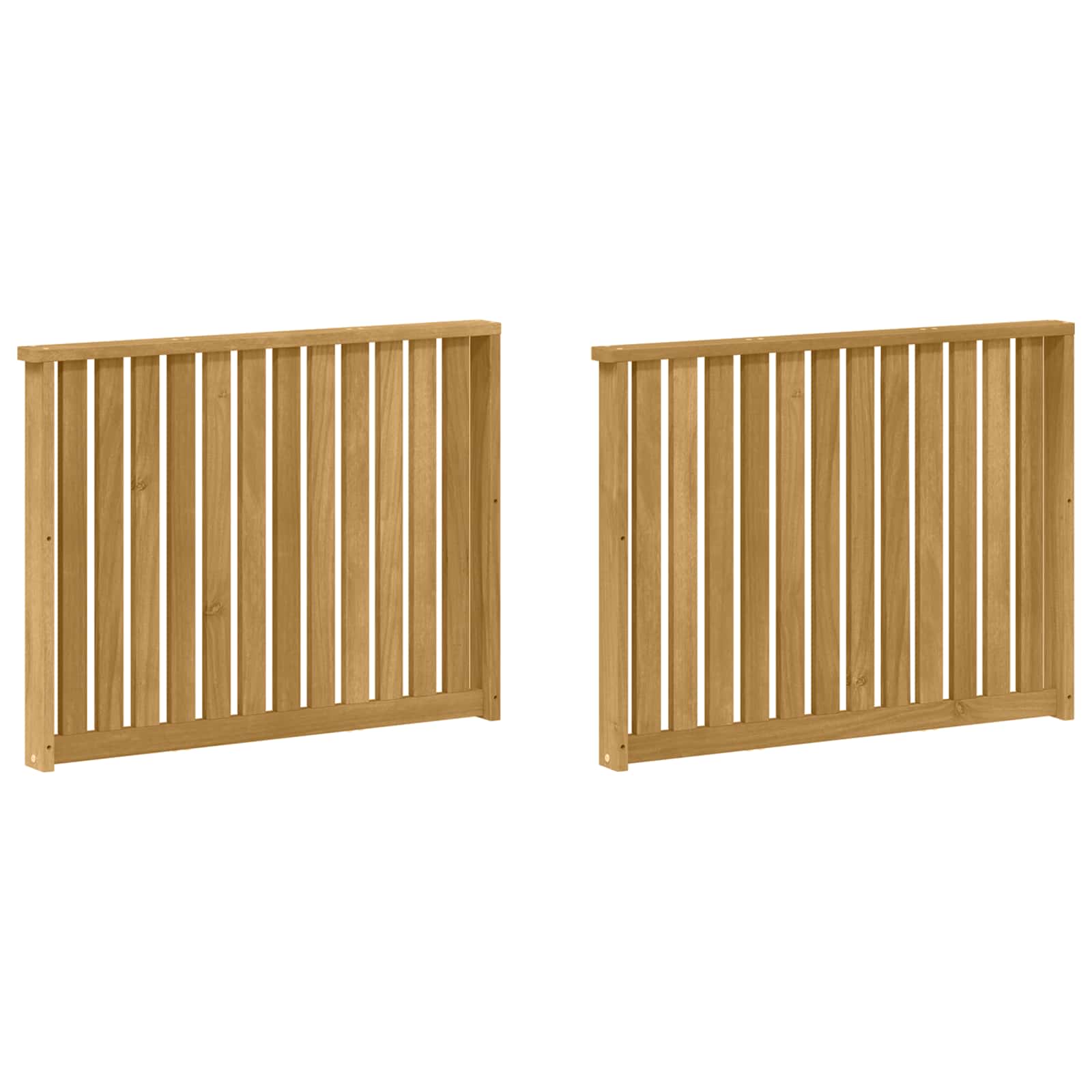 Armleuningen Module 2 pcs Wit 80 x 6 x 61 cm Massief Acaciahout is nu te koop bij PeponiXL, paradijselijk wonen!