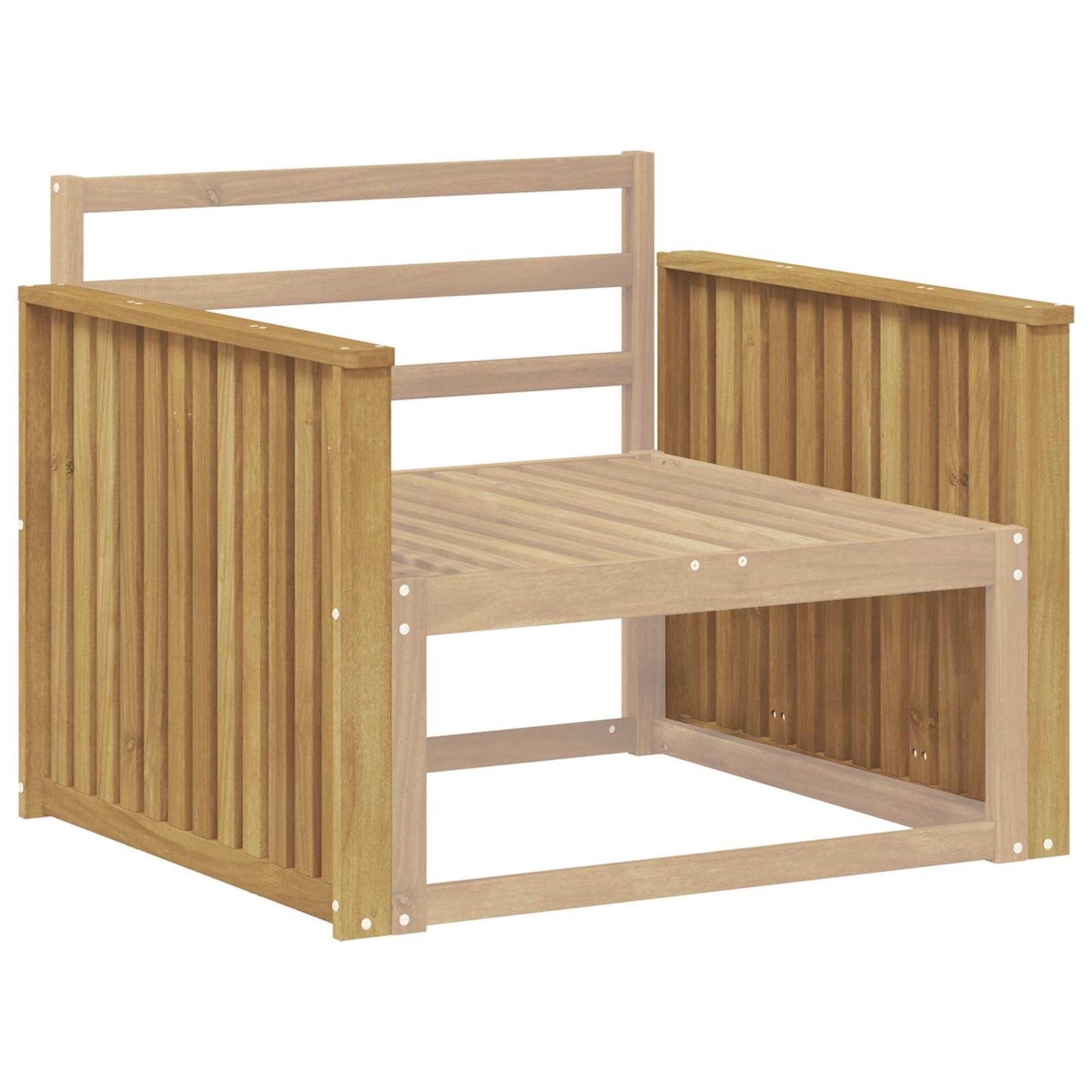 Armleuningen Module 2 pcs Wit 80 x 6 x 61 cm Massief Acaciahout is nu te koop bij PeponiXL, paradijselijk wonen!