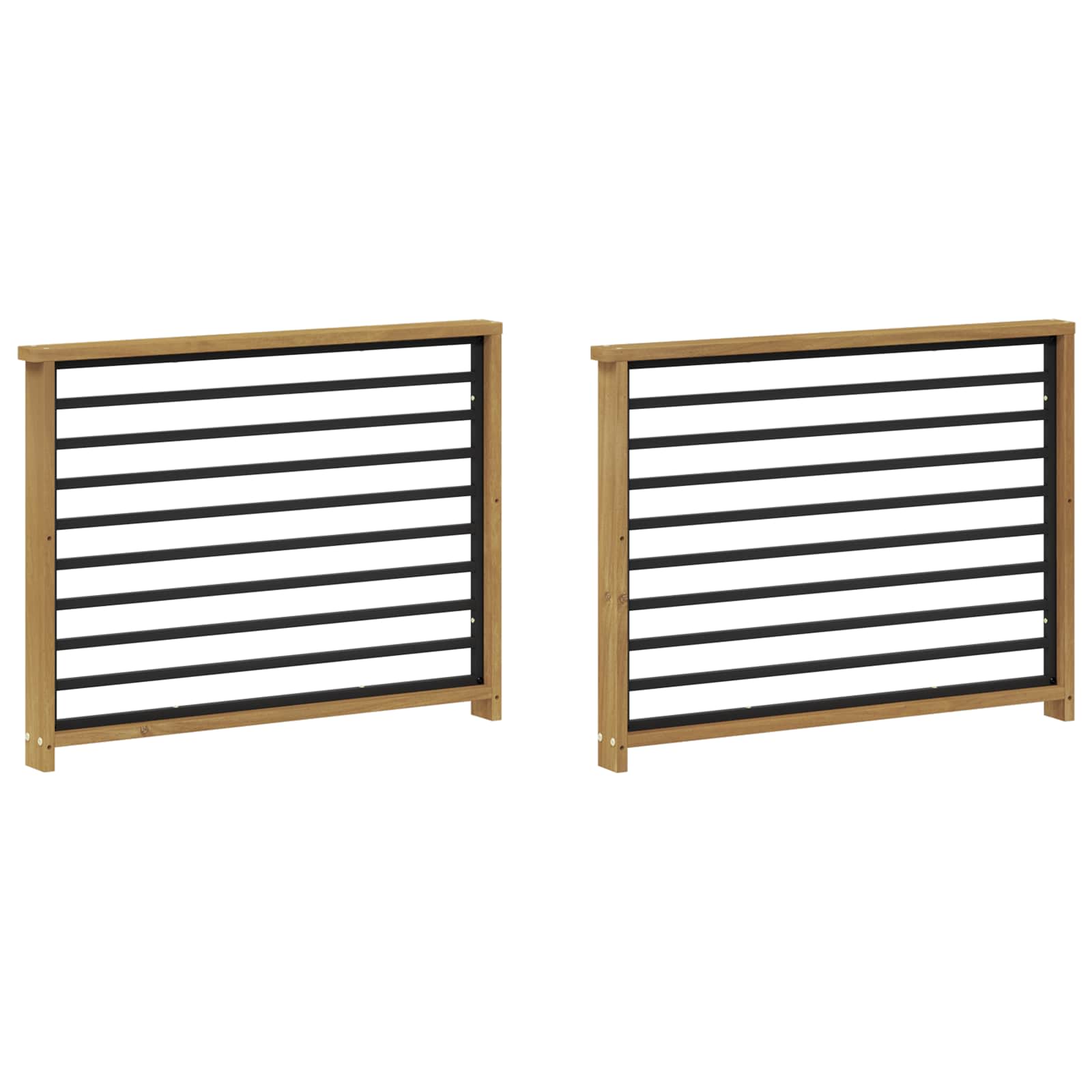 Armleuningen Module 2 pcs Wit 80 x 6 x 61 cm Massief Acaciahout is nu te koop bij PeponiXL, paradijselijk wonen!