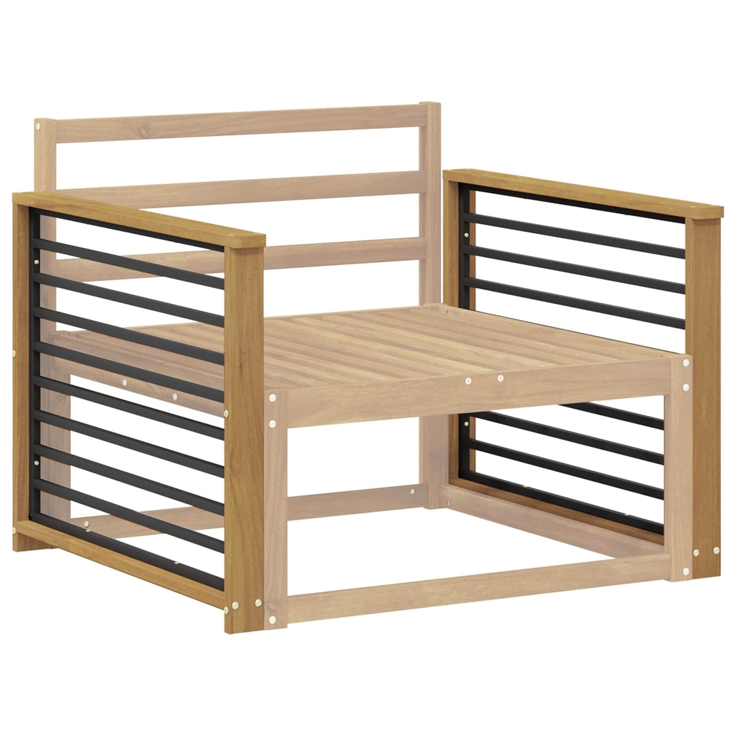 Armleuningen Module 2 pcs Wit 80 x 6 x 61 cm Massief Acaciahout is nu te koop bij PeponiXL, paradijselijk wonen!