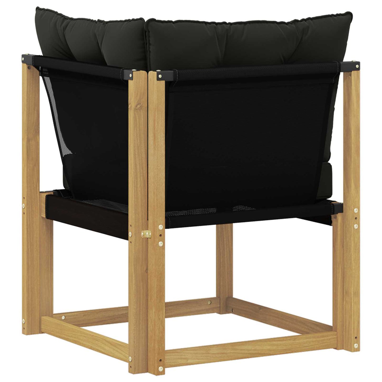 Buiten Hoek Sofa Massief acaciahout en Textilene Stof Wit is nu te koop bij PeponiXL, paradijselijk wonen!
