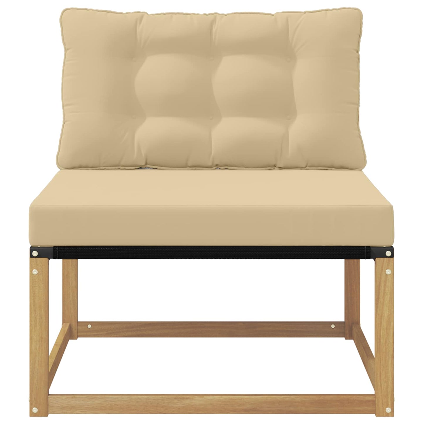 Buiten Midden Sofa met kussen Wit 79 x 83 x 73 cm staal