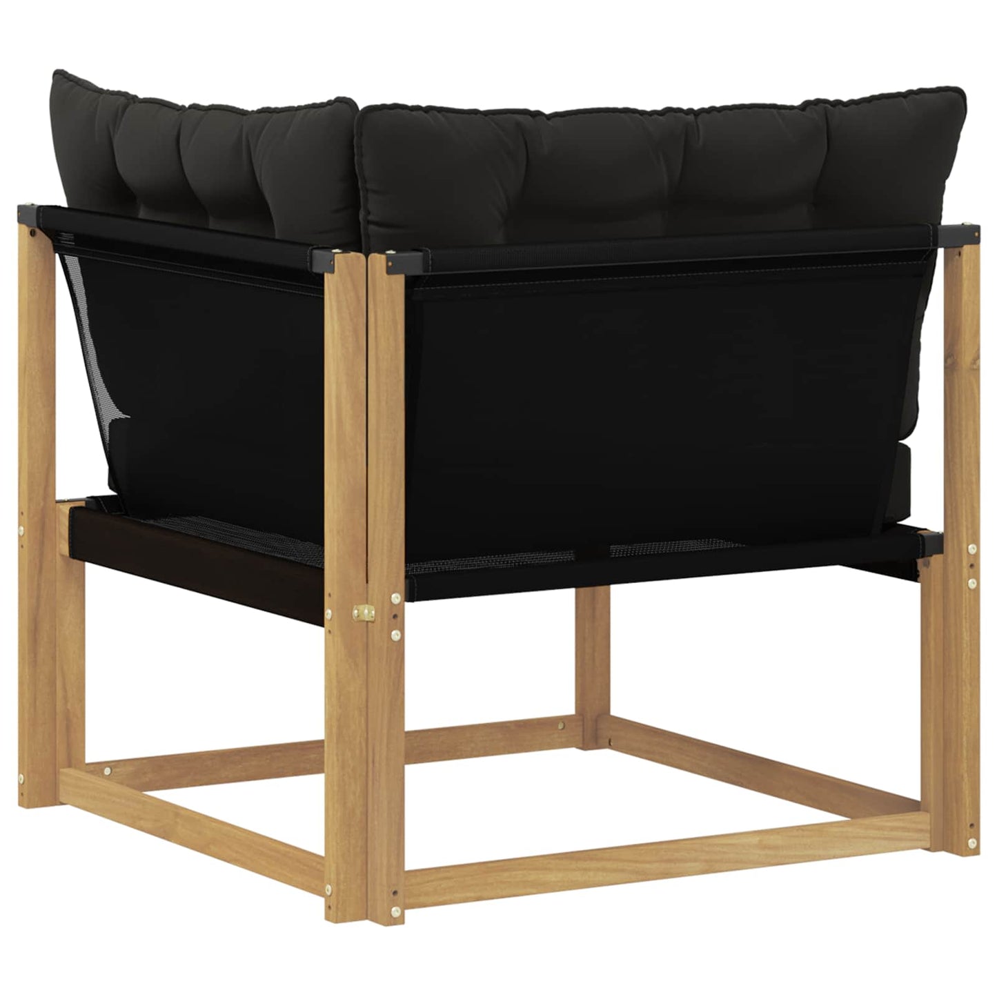 Buiten Hoek Sofa Massief Acaciahout en Textilene Wit is nu te koop bij PeponiXL, paradijselijk wonen!