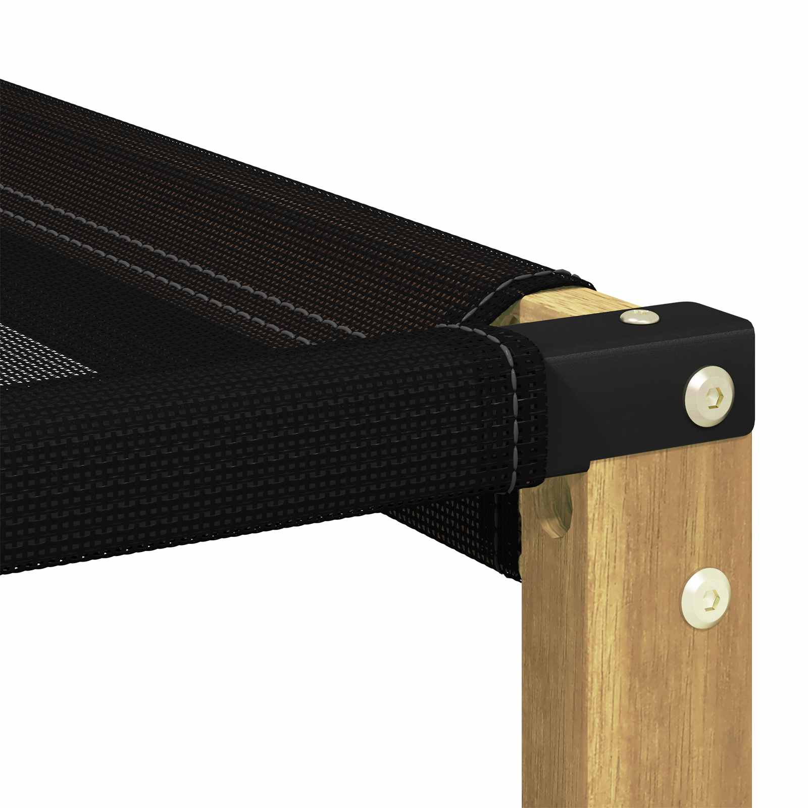 Buiten Midden Sofa Massief Acaciahout en Textilene Wit is nu te koop bij PeponiXL, paradijselijk wonen!