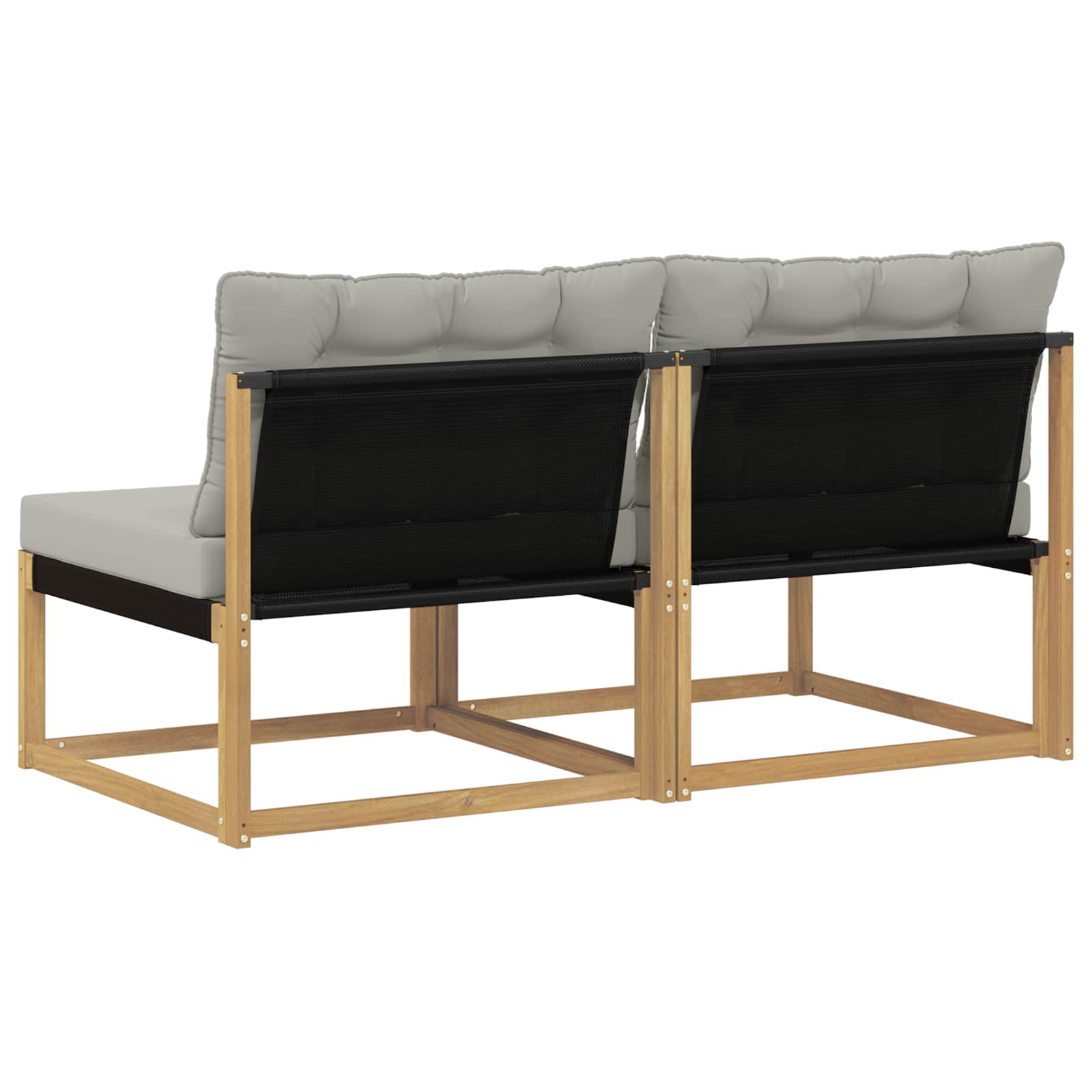 Buiten Midden Sofa Massief Acaciahout en Textilene Wit is nu te koop bij PeponiXL, paradijselijk wonen!