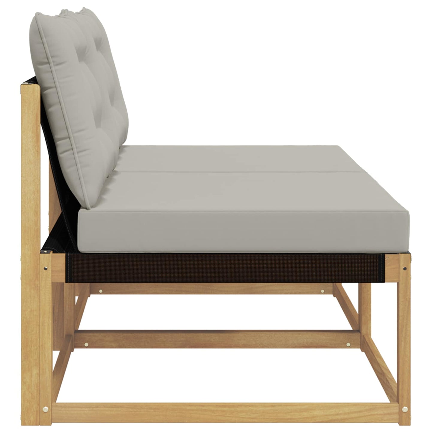 Buiten Midden Sofa Massief Acaciahout en Textilene Wit is nu te koop bij PeponiXL, paradijselijk wonen!